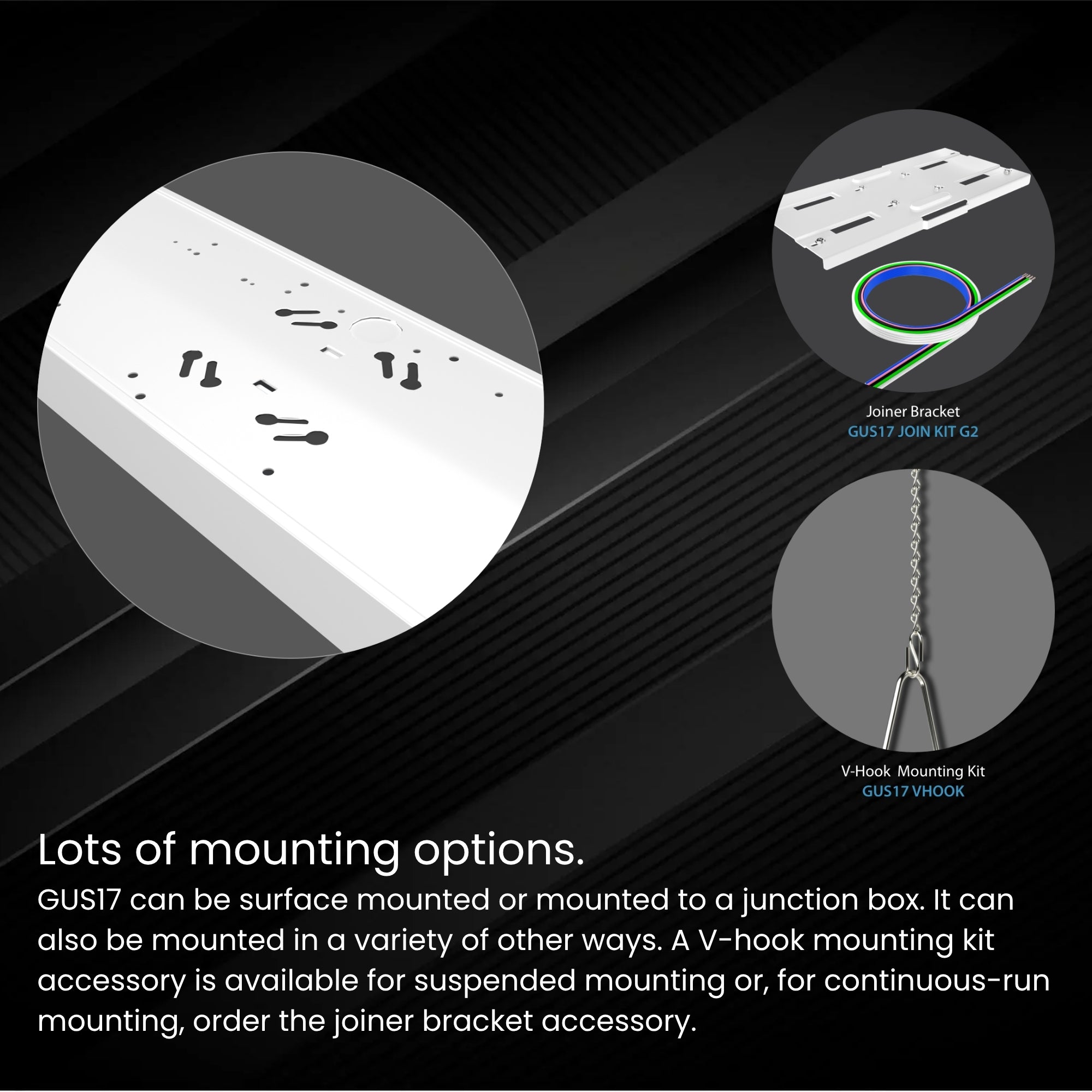 2ft LED Wraparound Light, 25W, 3000 Lumens, 35K/40K/50K, 120-277V