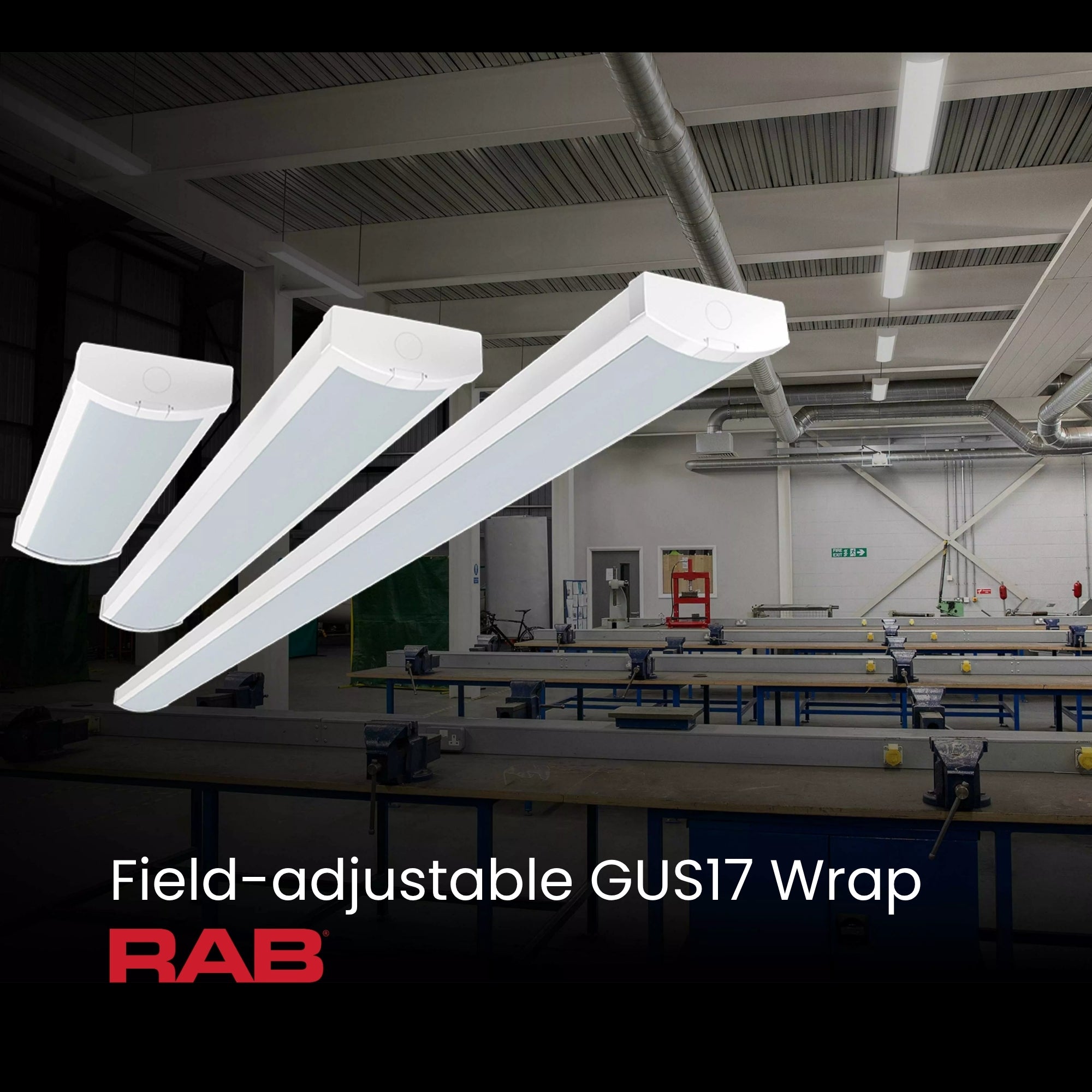 4ft LED Wraparound Light, 50W, 5800 Lumens, 35K/40K/50K, 120-277V