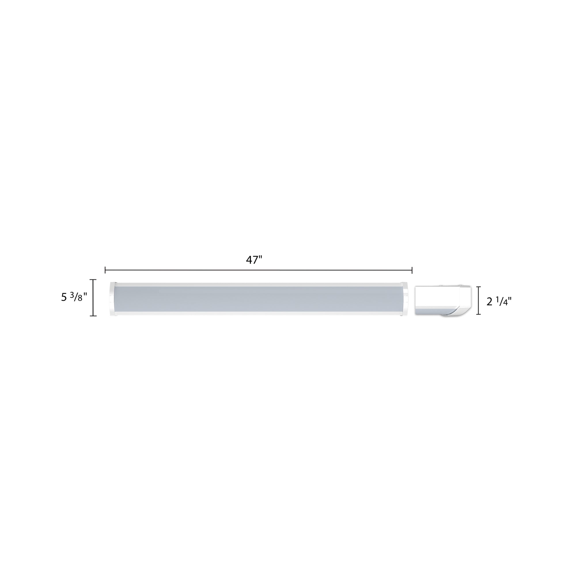 RAB GUS17-4 Field Adjustable Wrap 4ft Wraparound Light 5800 Lumens 50W Selectable CCT 120-277V White