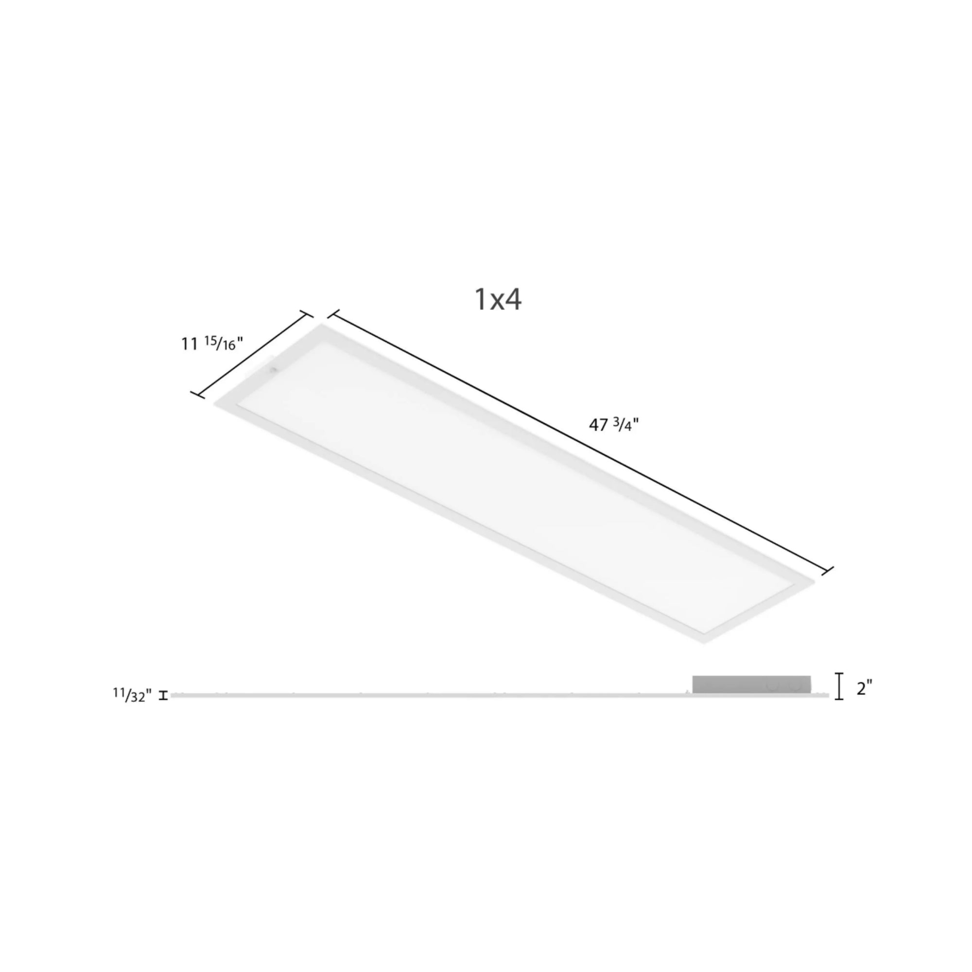 1x4 Edge-Lit Flat Panel Light, 40W, 4640 Lumens, 35K/40K/50K, 120-277V - Bees Lighting