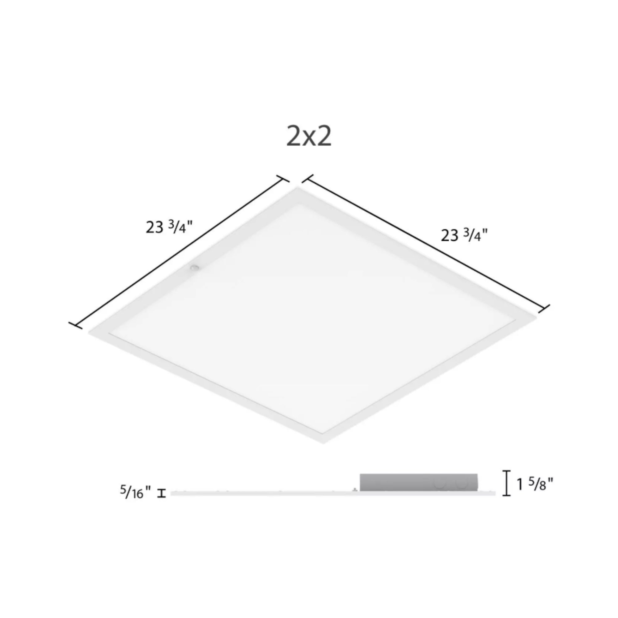 2x2 Edge-Lit Flat Panel Light, 40W, 5270 Lumens, 35K/40K/50K, 120-277V - Bees Lighting