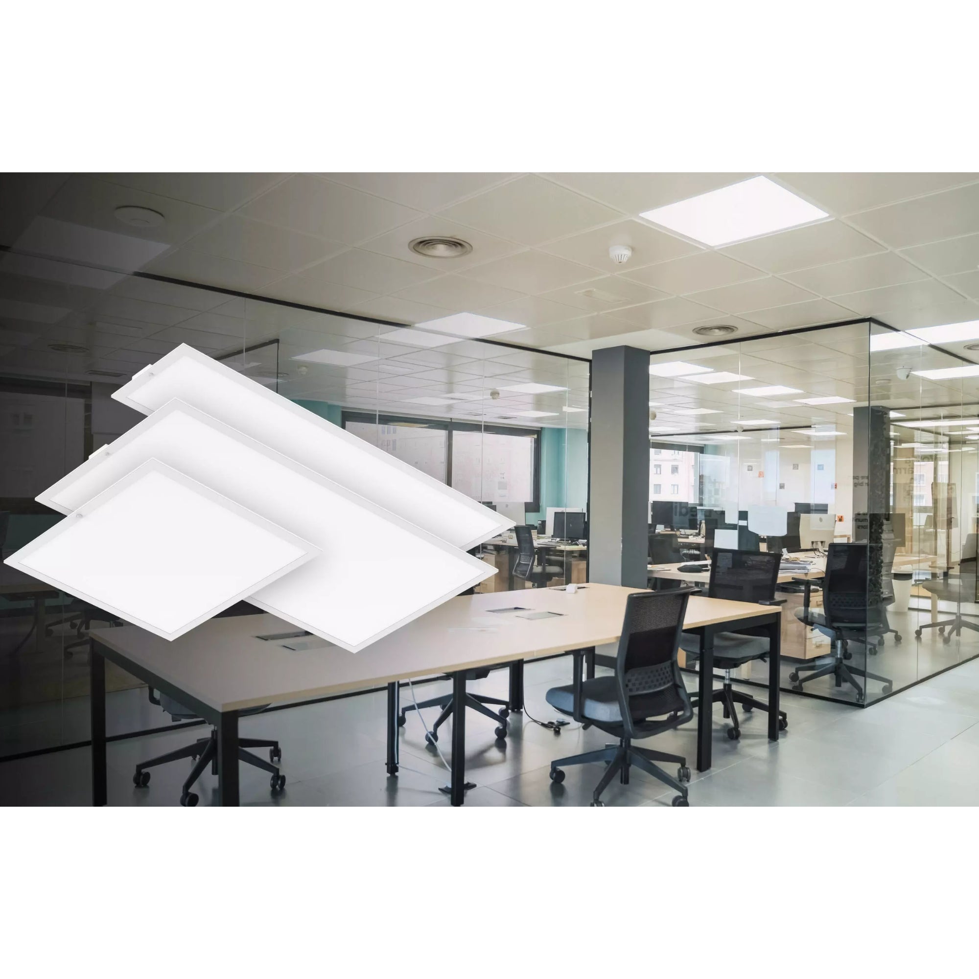2x4 Edge-Lit Flat Panel Light, 50W, 6350 Lumens, 35K/40K/50K, 120-277V, Battery Backup - Bees Lighting