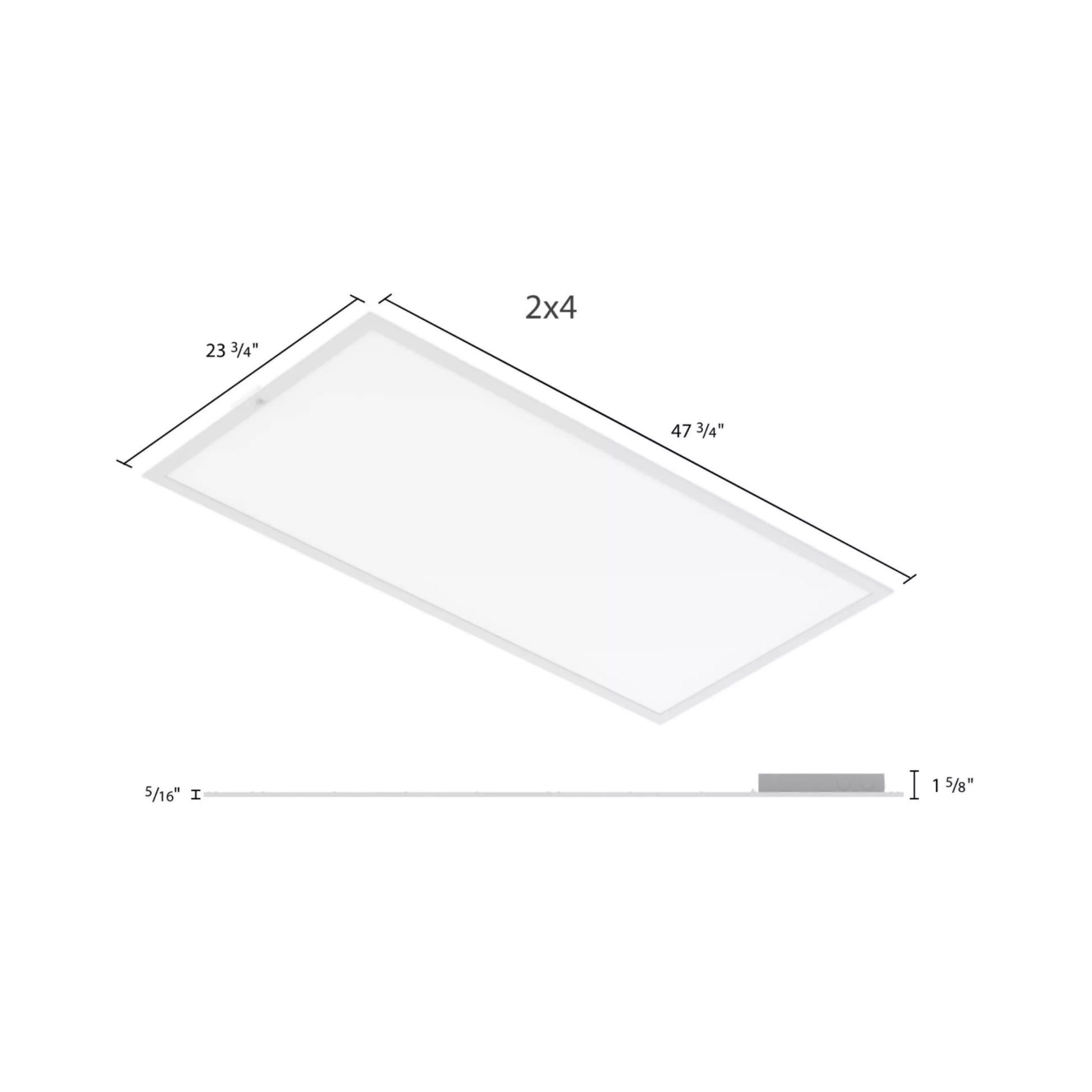 2x4 Edge-Lit Flat Panel Light, 50W, 6350 Lumens, 35K/40K/50K, 120-277V, Battery Backup - Bees Lighting