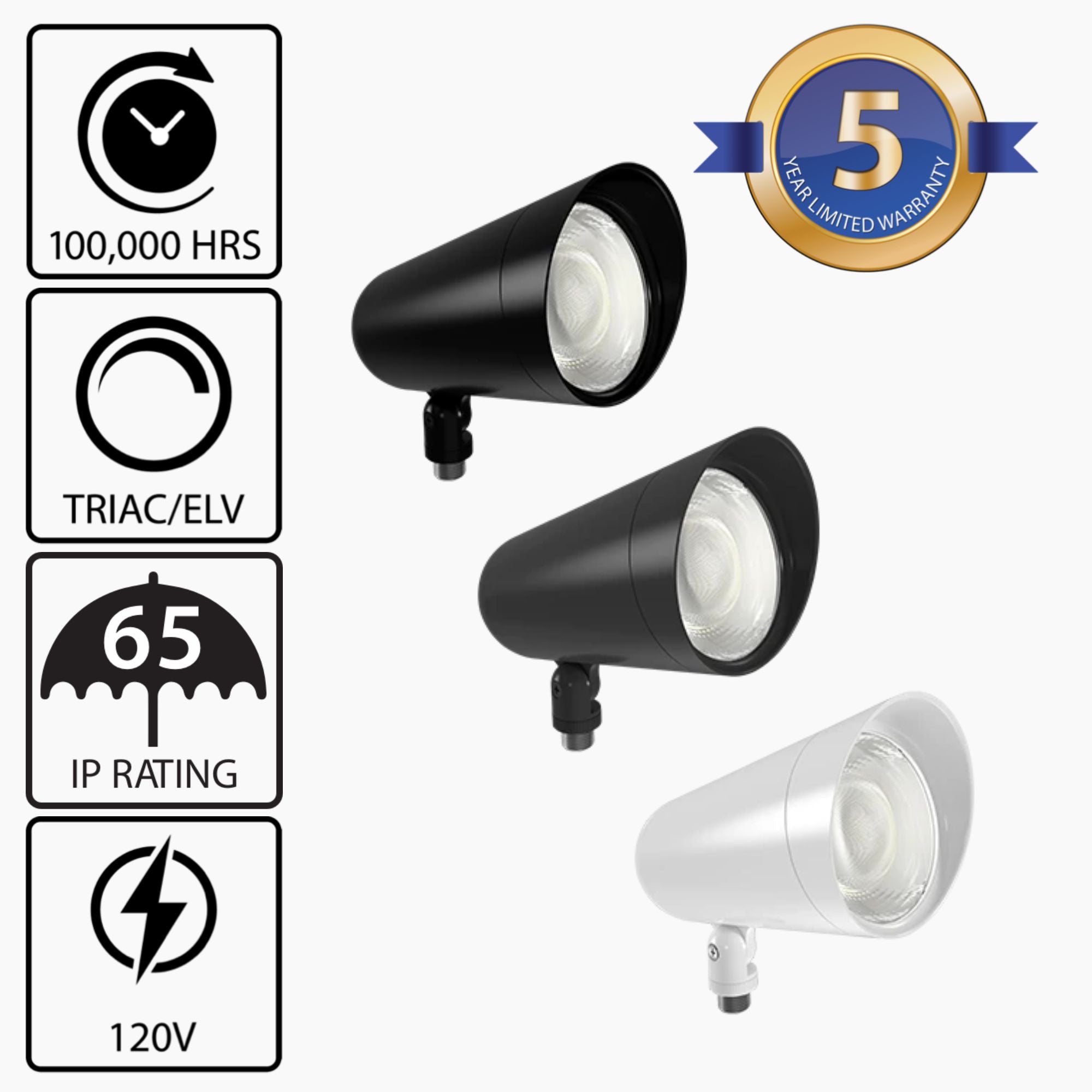 LF34 CCT - 120V LED Adjustable Flood Light, 33W, Black - Bees Lighting