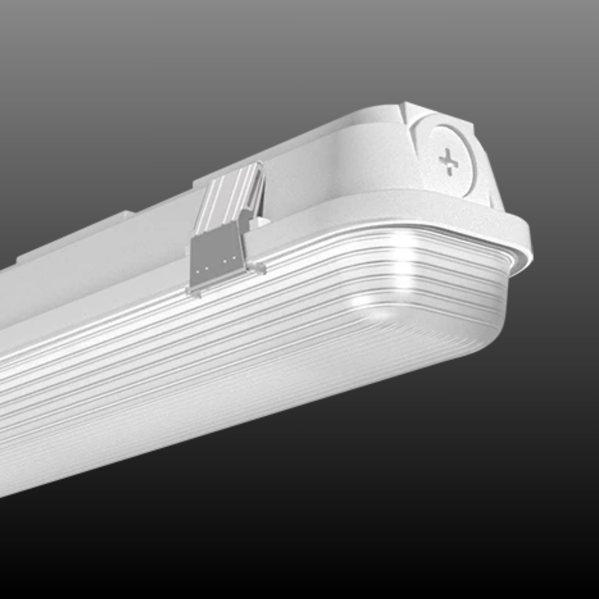 RAB SEAL2/E 2ft Washdown Fixture 3400lm 15/20/25W Selectable 35K/40K/50K 120-277V Battery Backup