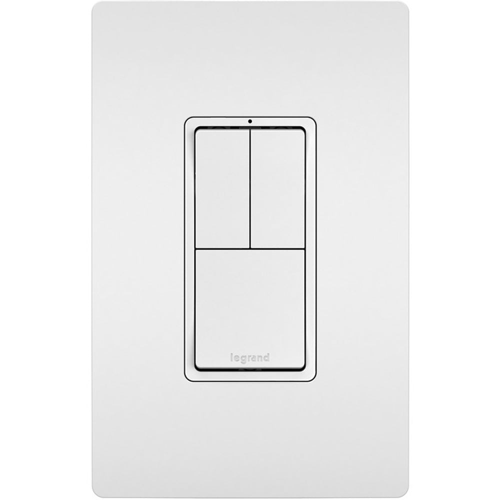 radiant Two Single-Pole Light Switches and One 3-Way Switch, White - Bees Lighting