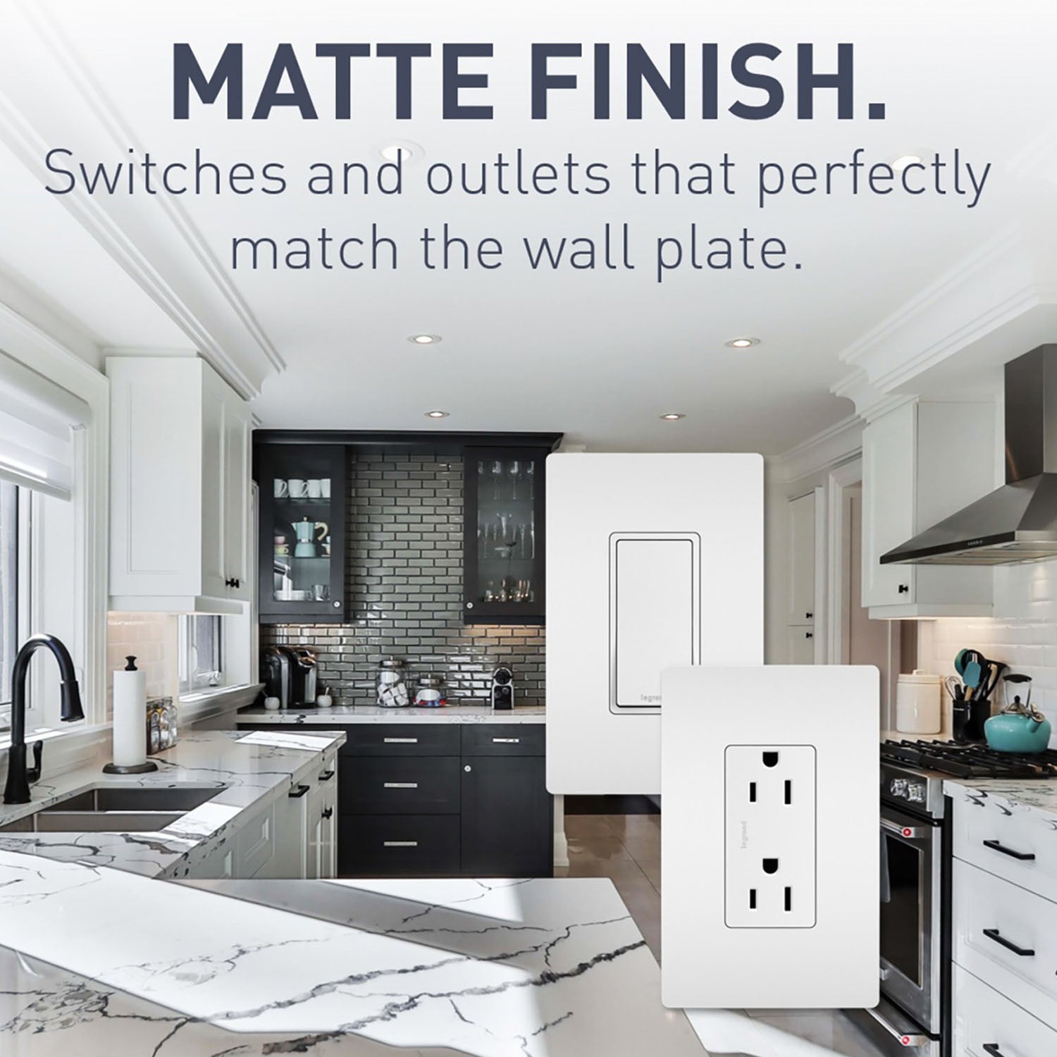 radiant Two Single-Pole Light Switches and One 3-Way Switch, White - Bees Lighting