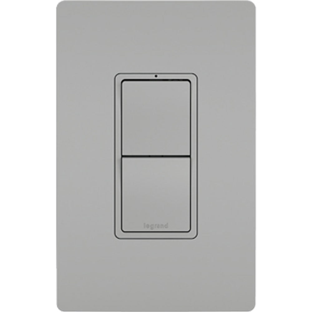 radiant Two Single Pole/3-Way Light Swithes, 15-Amp, 120V, Gray - Bees Lighting