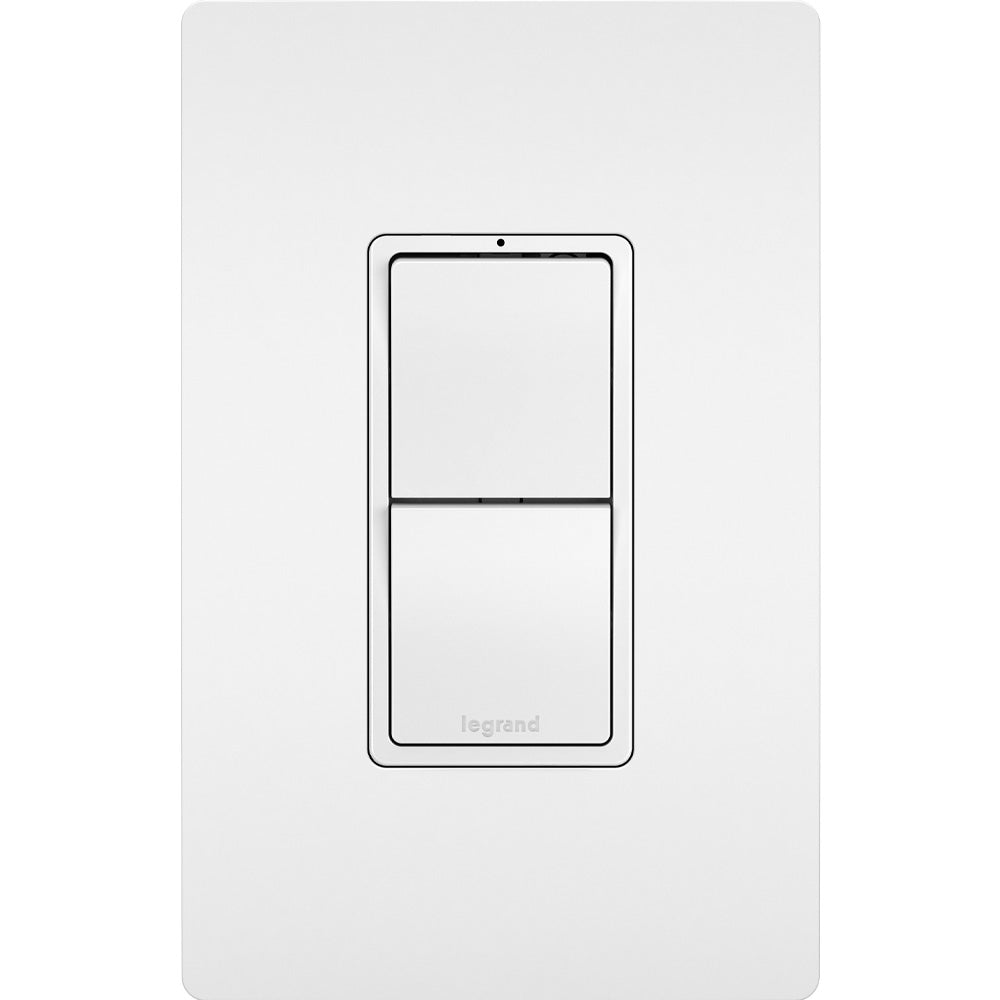 radiant Two Single Pole/3-Way Light Swithes, 15-Amp, 120V, White - Bees Lighting