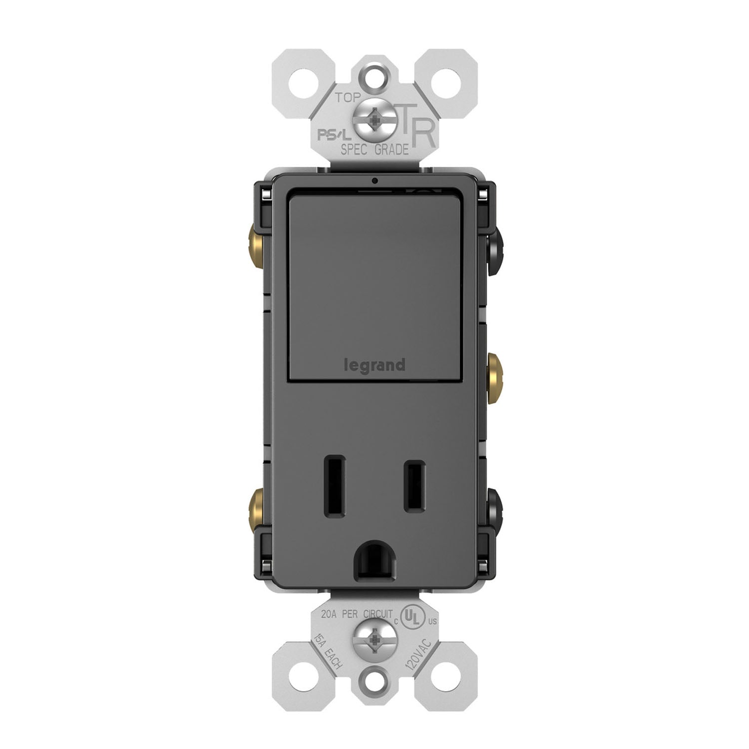 Legrand RCD38TR radiant Switch with 15A Wall Outlet - Bees Lighting