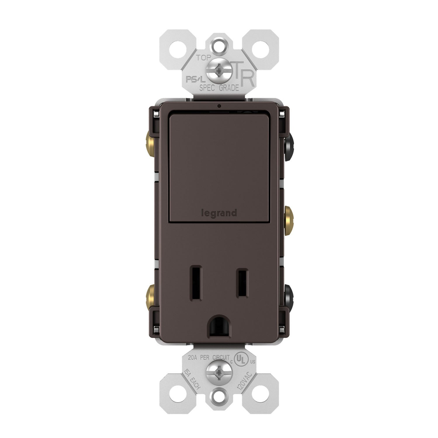 Legrand RCD38TR radiant Switch with 15A Wall Outlet - Bees Lighting