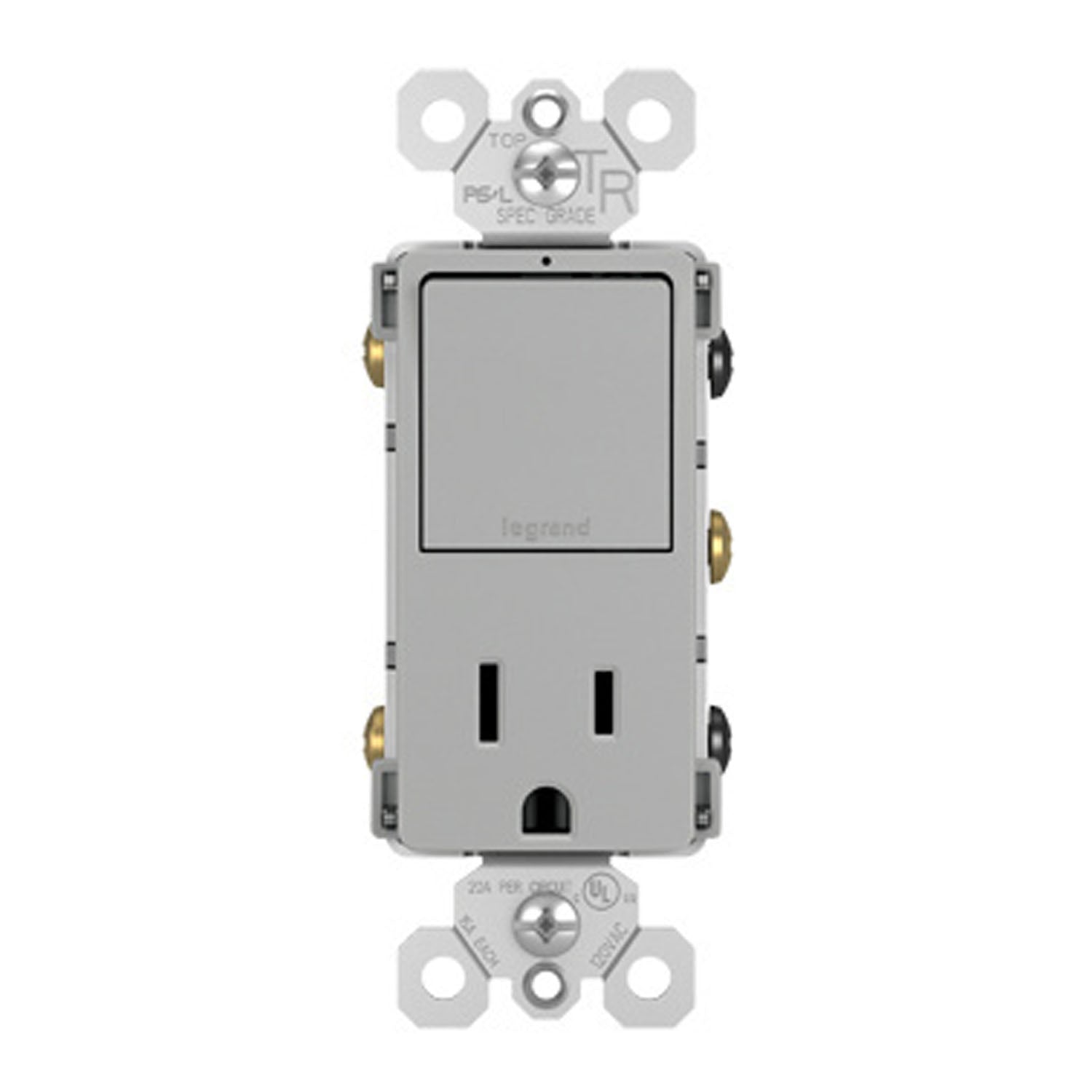 Legrand RCD38TR radiant Switch with 15A Wall Outlet - Bees Lighting
