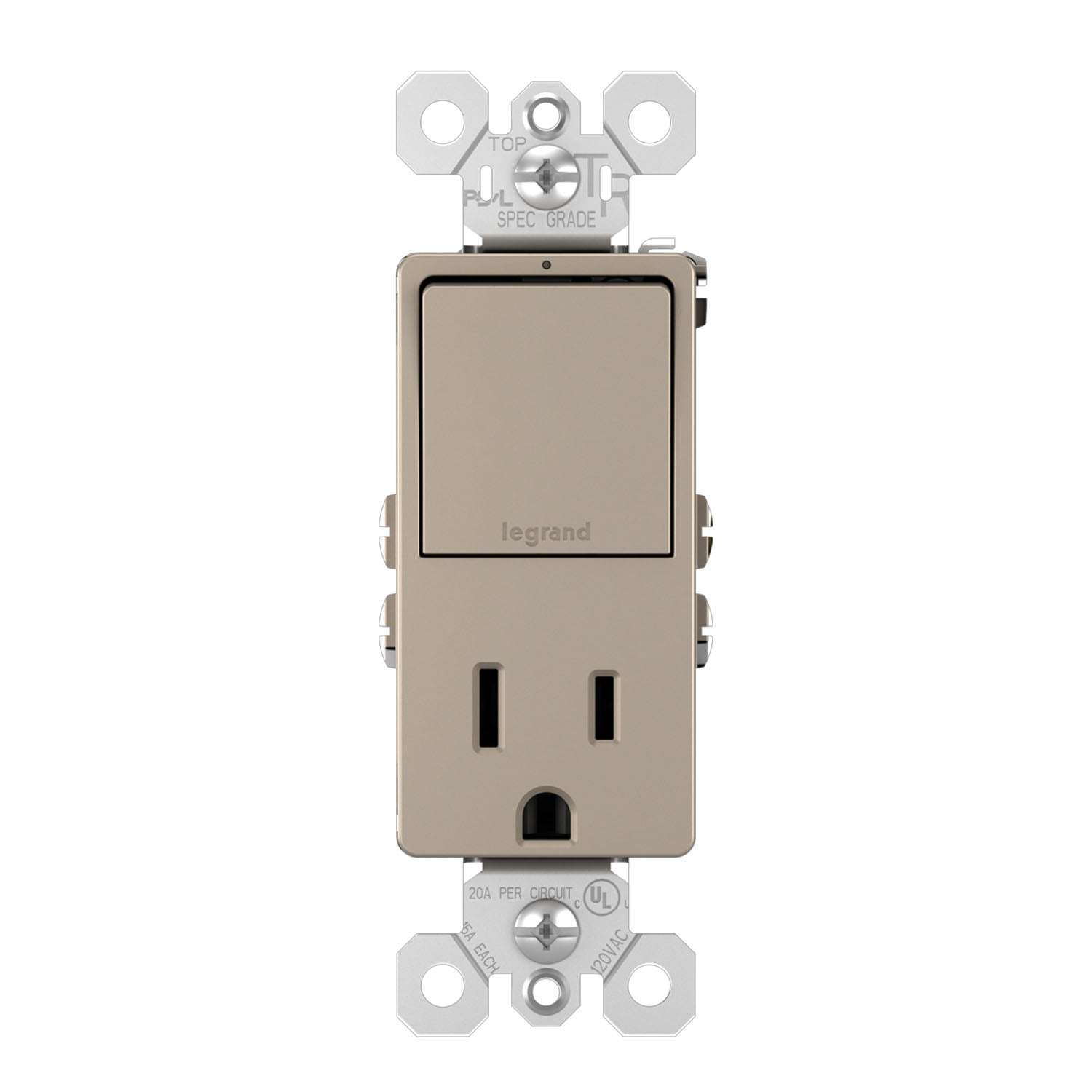 Legrand RCD38TR radiant Switch with 15A Wall Outlet - Bees Lighting