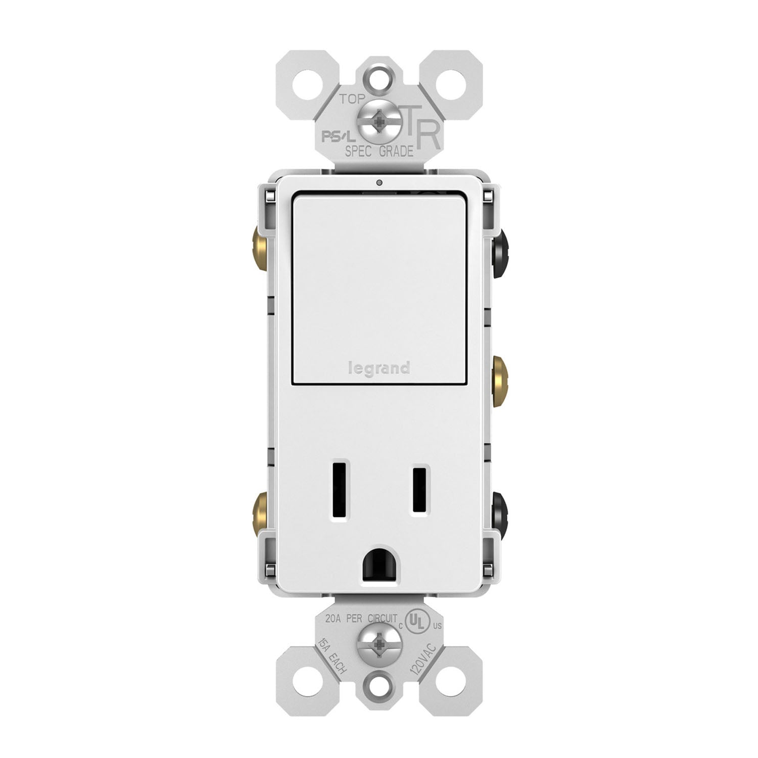 Legrand RCD38TR radiant Switch with 15A Wall Outlet - Bees Lighting