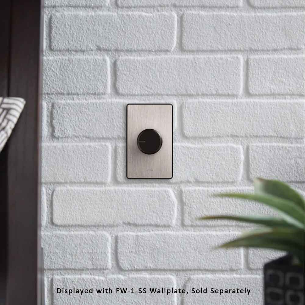 Lutron Dalia LED+ Rotary Dimmer Switch, 150-Watt Single-Pole/3-Way, Black - Bees Lighting