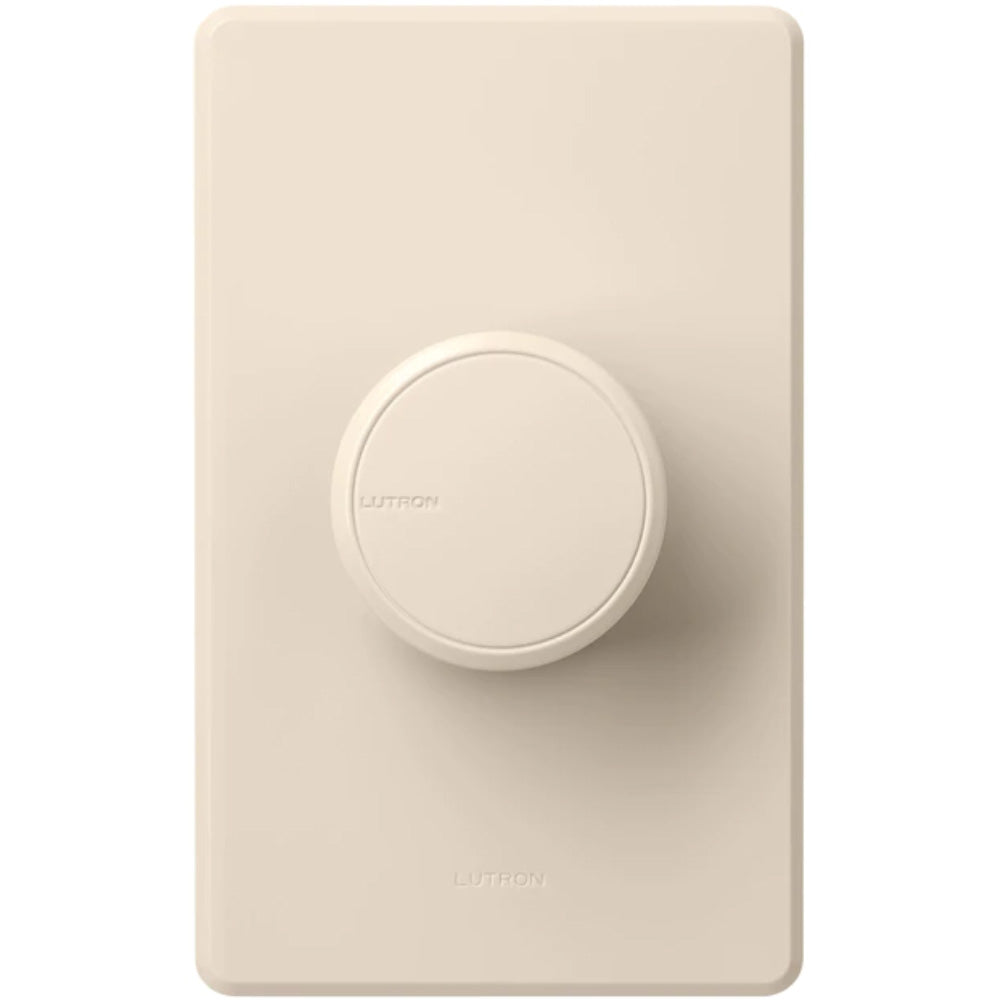 Lutron Dalia LED+ Rotary Dimmer Switch, 150-Watt Single-Pole/3-Way, Light Almond - Bees Lighting