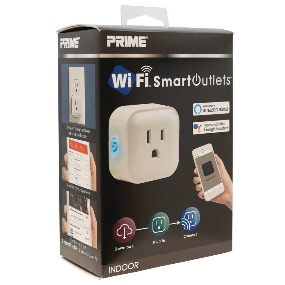 Wi-Fi Smart Outlet Indoor Works with Google Home & Amazon Alexa Easy Setup