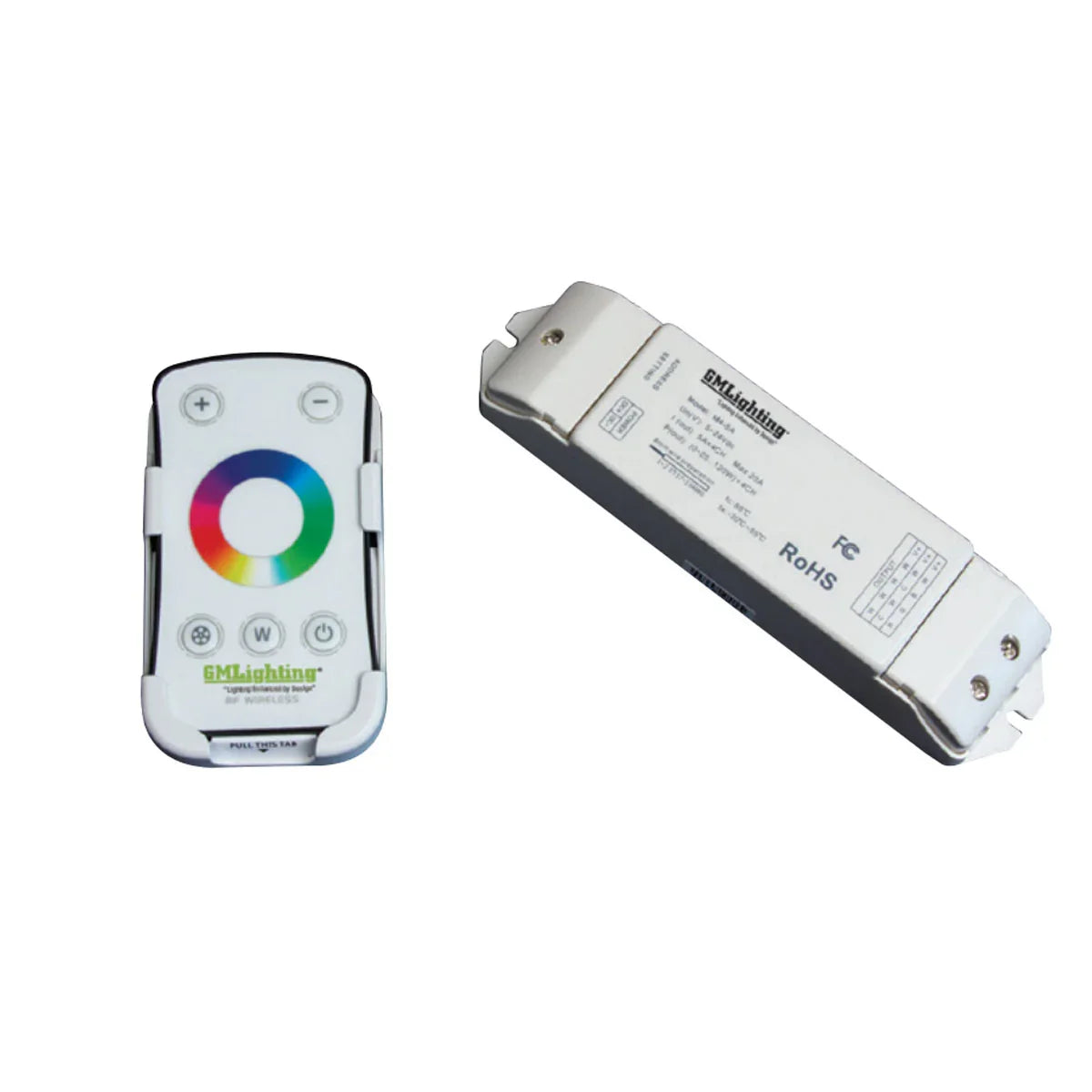 RGBW LED Controller / Amplifier with Hand Held Remote For LTR RGBW LED Strip Lights, 4 Channels - Bees Lighting