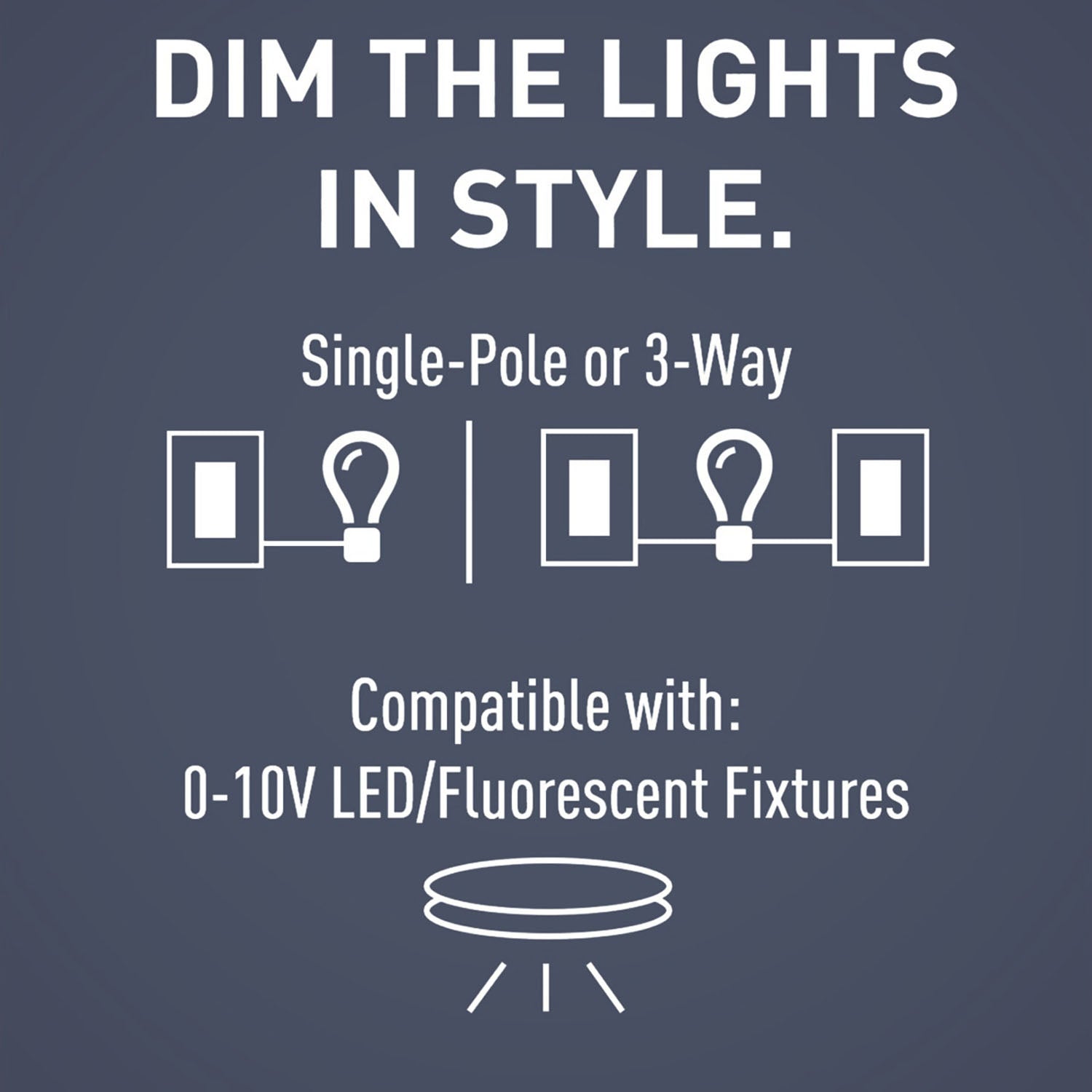 radiant 0-10V Dimmer Switch, LED|Fluorescent, 120V-277V, Dark Bronze - Bees Lighting
