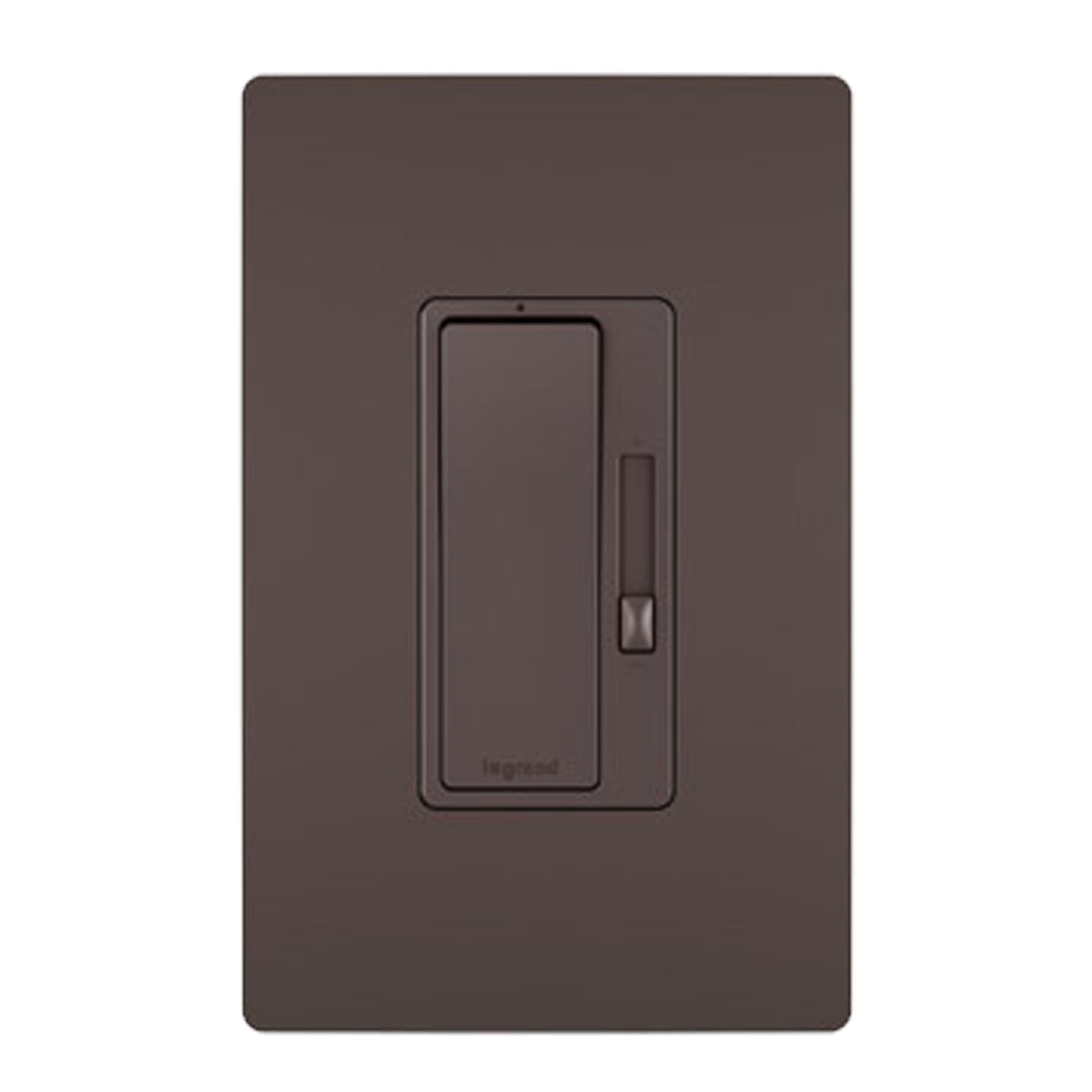 radiant Decora Slider Dimmer Switch, 450-Watt LED, Single Pole or 3-Way, Dark Bronze - Bees Lighting