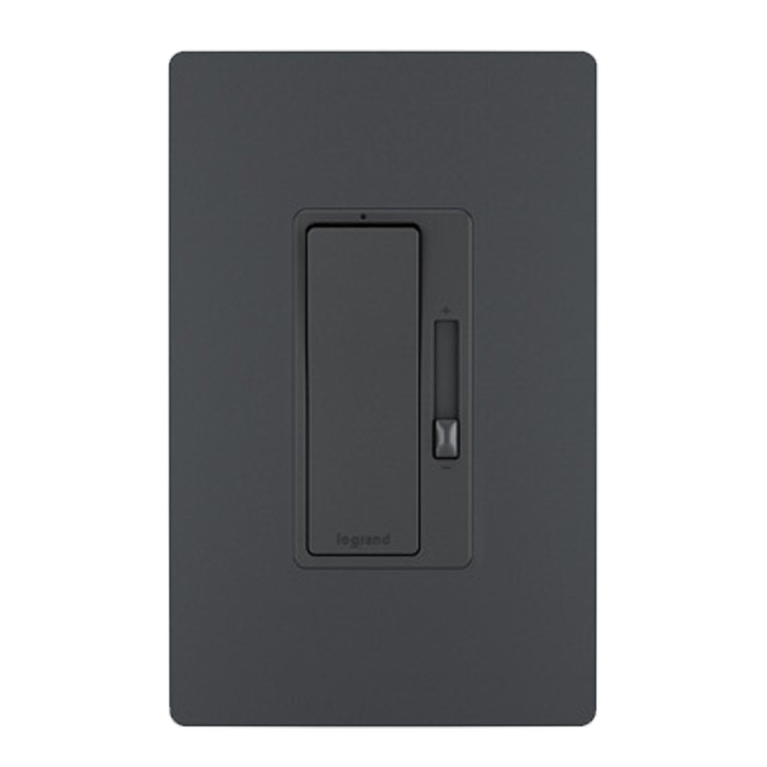radiant Decora Slider Dimmer Switch, 450-Watt LED, Single Pole or 3-Way, Graphite - Bees Lighting
