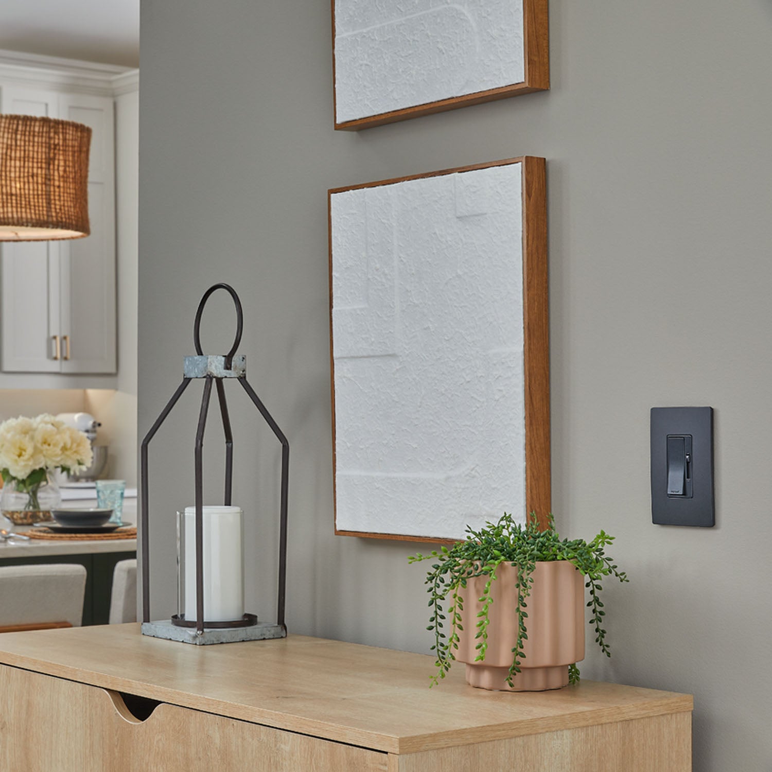 radiant Decora Slider Dimmer Switch, 450-Watt LED, Single Pole or 3-Way, Graphite - Bees Lighting