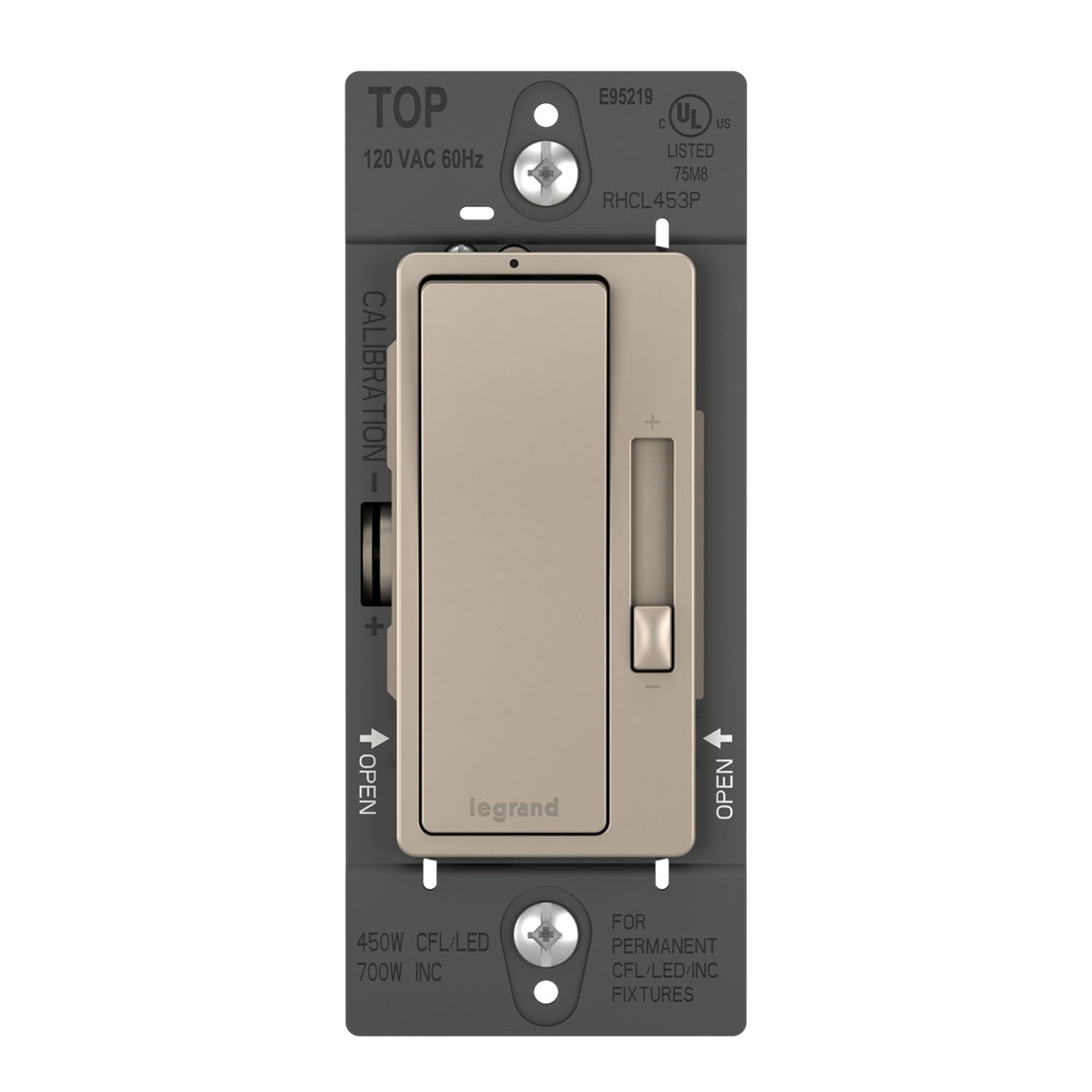 radiant Decora Slider Dimmer Switch, 450-Watt LED - Bees Lighting