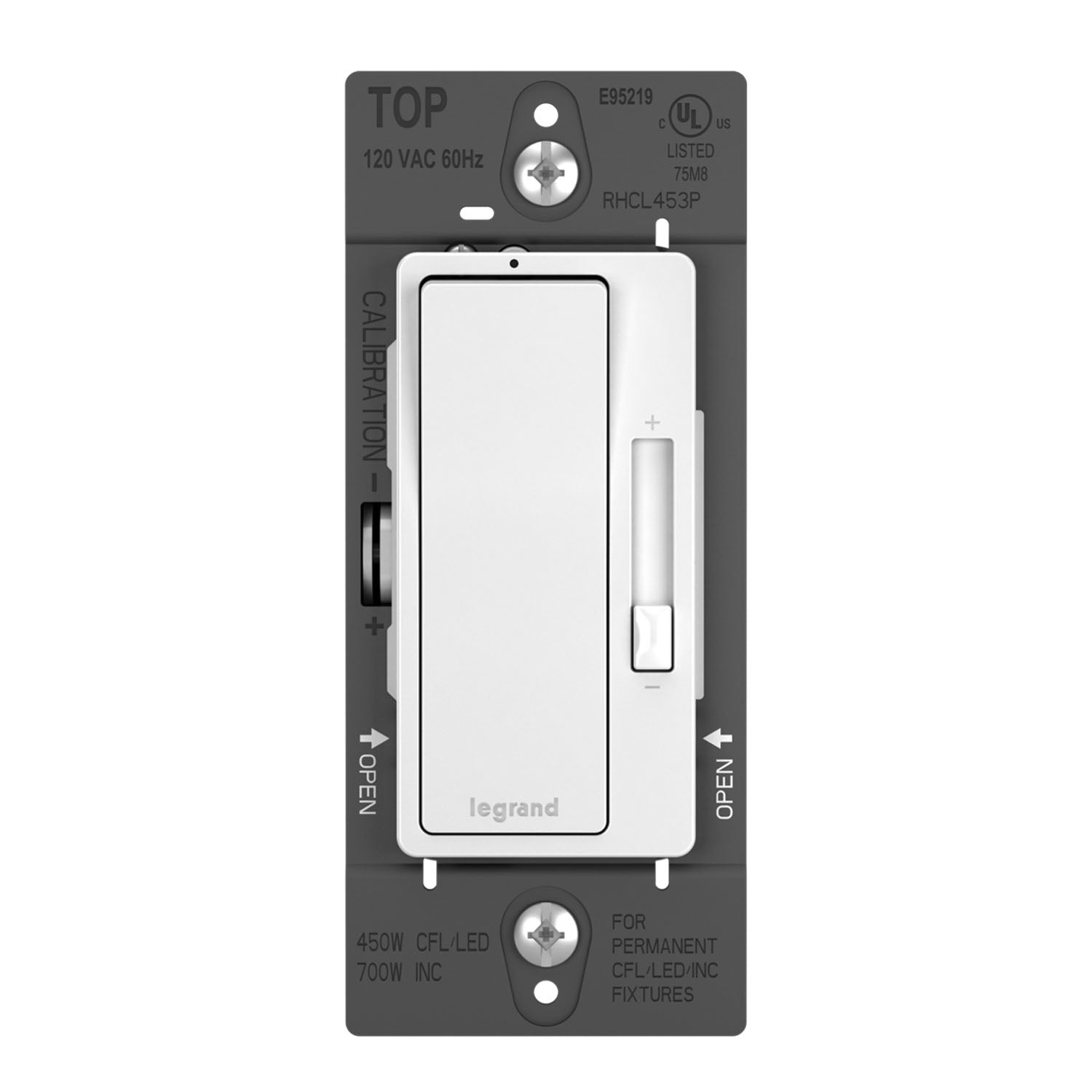 radiant Decora Slider Dimmer Switch, 450-Watt LED - Bees Lighting