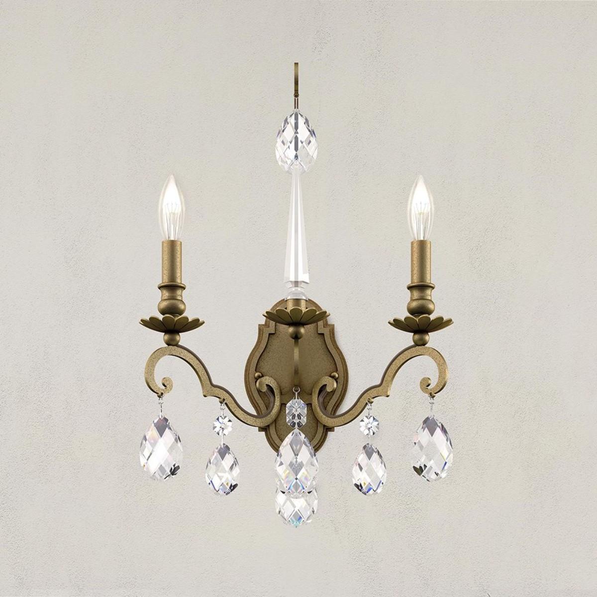 Renaissance Nouveau 21 inch. Armed Sconce with Heritage Crystal - Bees Lighting
