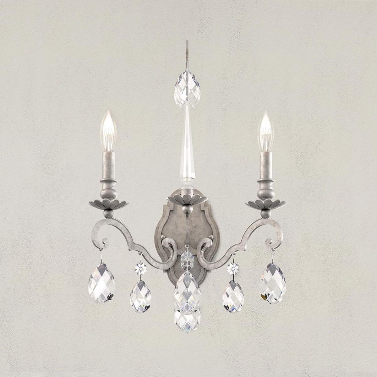 Renaissance Nouveau 21 inch. Armed Sconce with Heritage Crystal