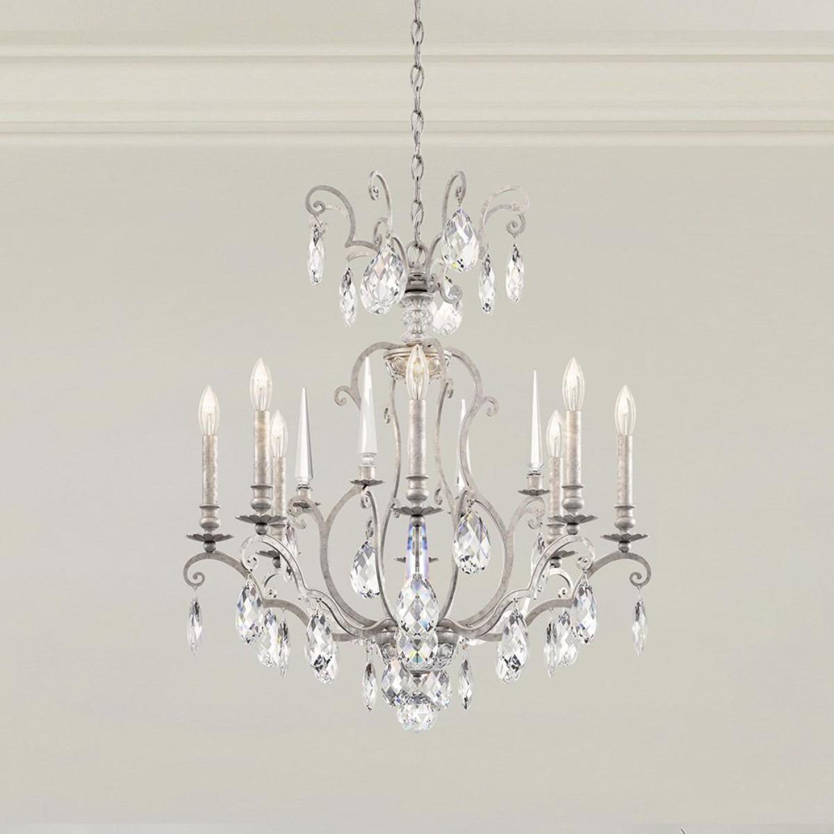 Renaissance Nouveau 8 Light Chandelier with Heritage Crystal - Bees Lighting