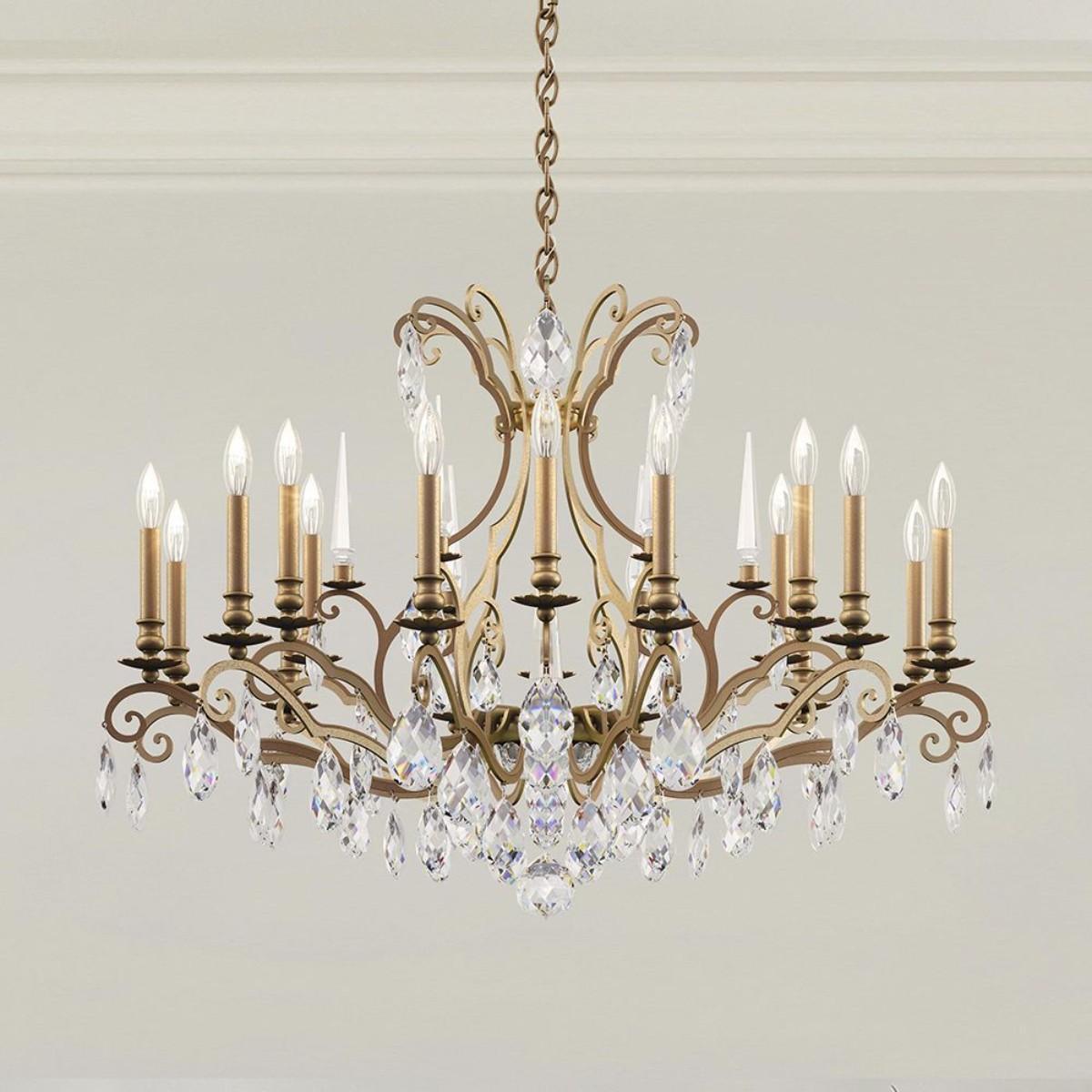 Renaissance Nouveau 18 Light Chandelier with Heritage Crystal - Bees Lighting