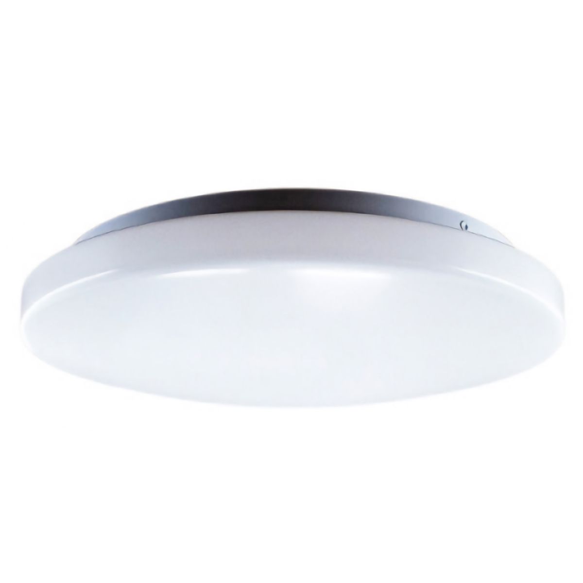 RemPhos Base Drum utility style 14 in. LED Flush Mount Light Selectable CCT White finish