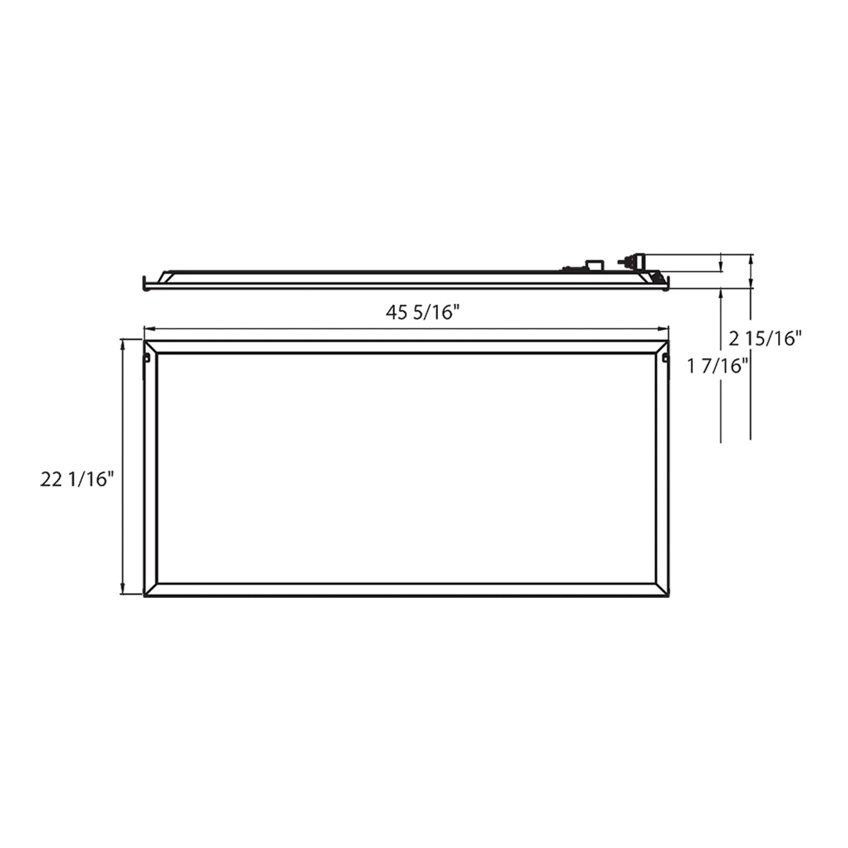 2x4 LED Retrofit Panel Light, 35W, 4750 Lumens, 35K/40K/50K, Battery Backup, 120-277V