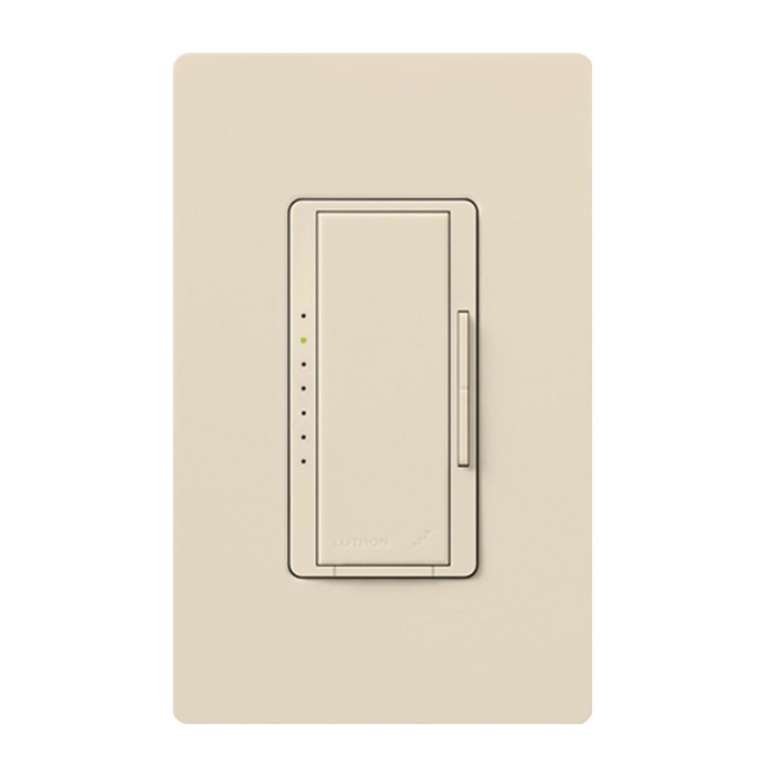 RA2 Select Maestro Smart Dimmer Switch, 600W MLV, Single Pole/Multi-Location, Neutral Required, Light Almond - Bees Lighting