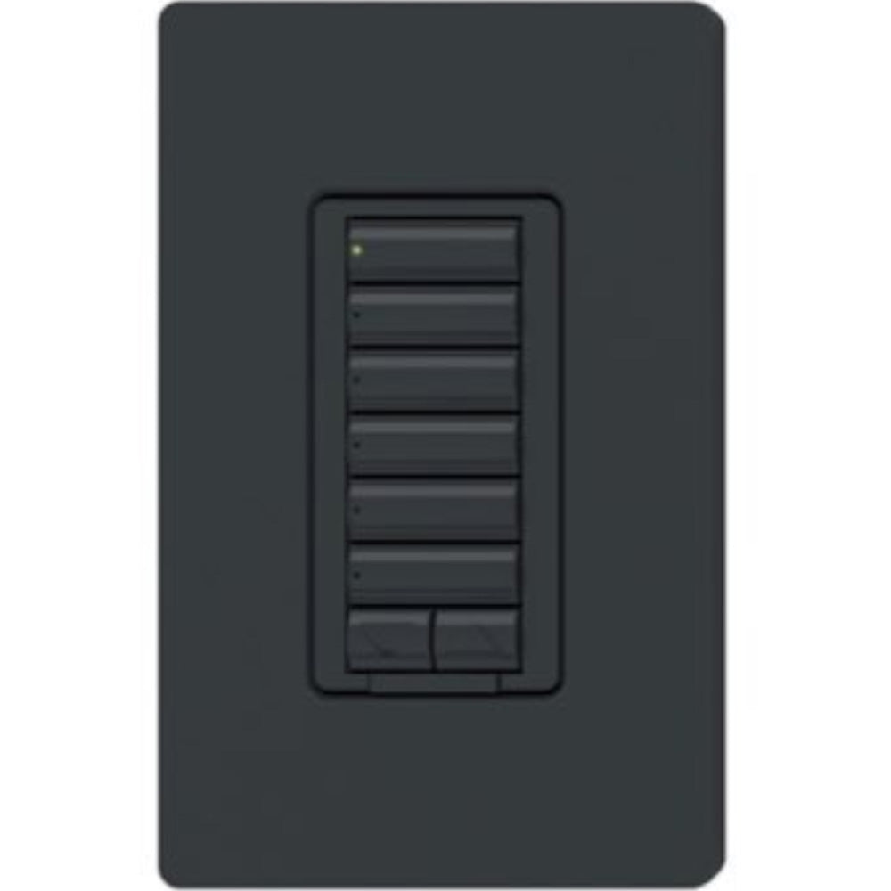 RadioRA 2 6-Button with Raise/Lower Keypad with LED Dimmer, Black - Bees Lighting