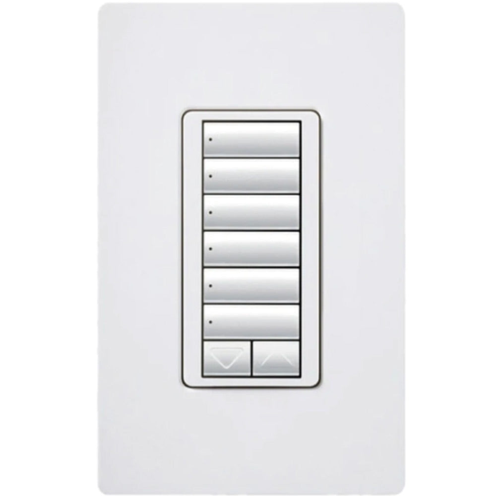 RadioRA 2 6-Button with Raise/Lower Keypad, White - Bees Lighting