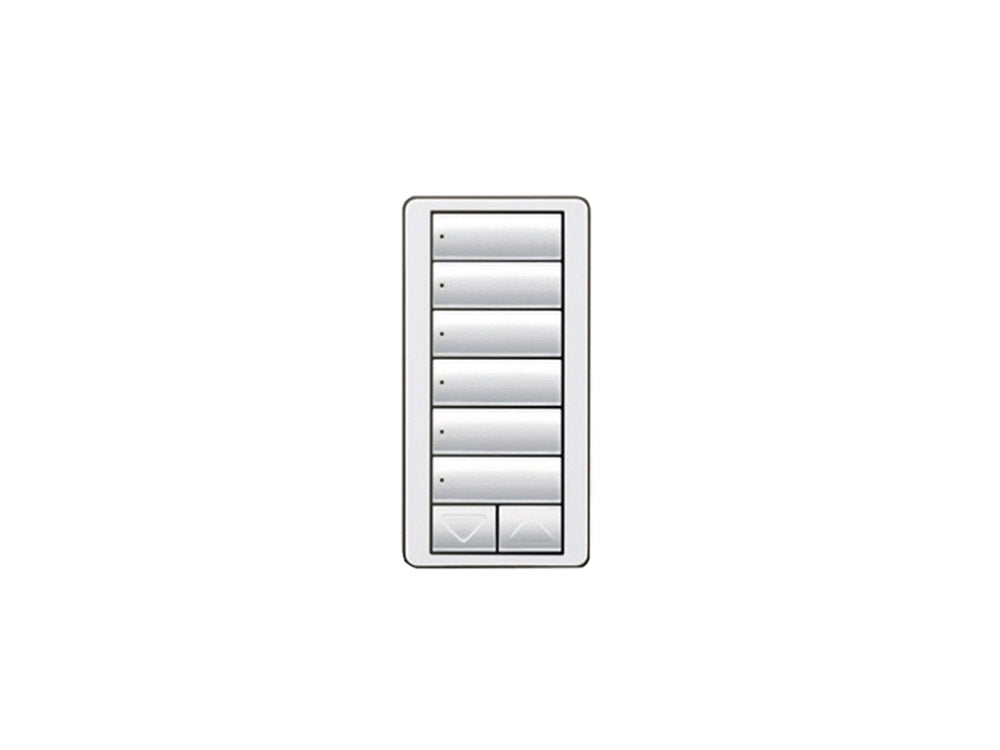 RadioRA 2 6-Button with Raise/Lower Keypad, White - Bees Lighting