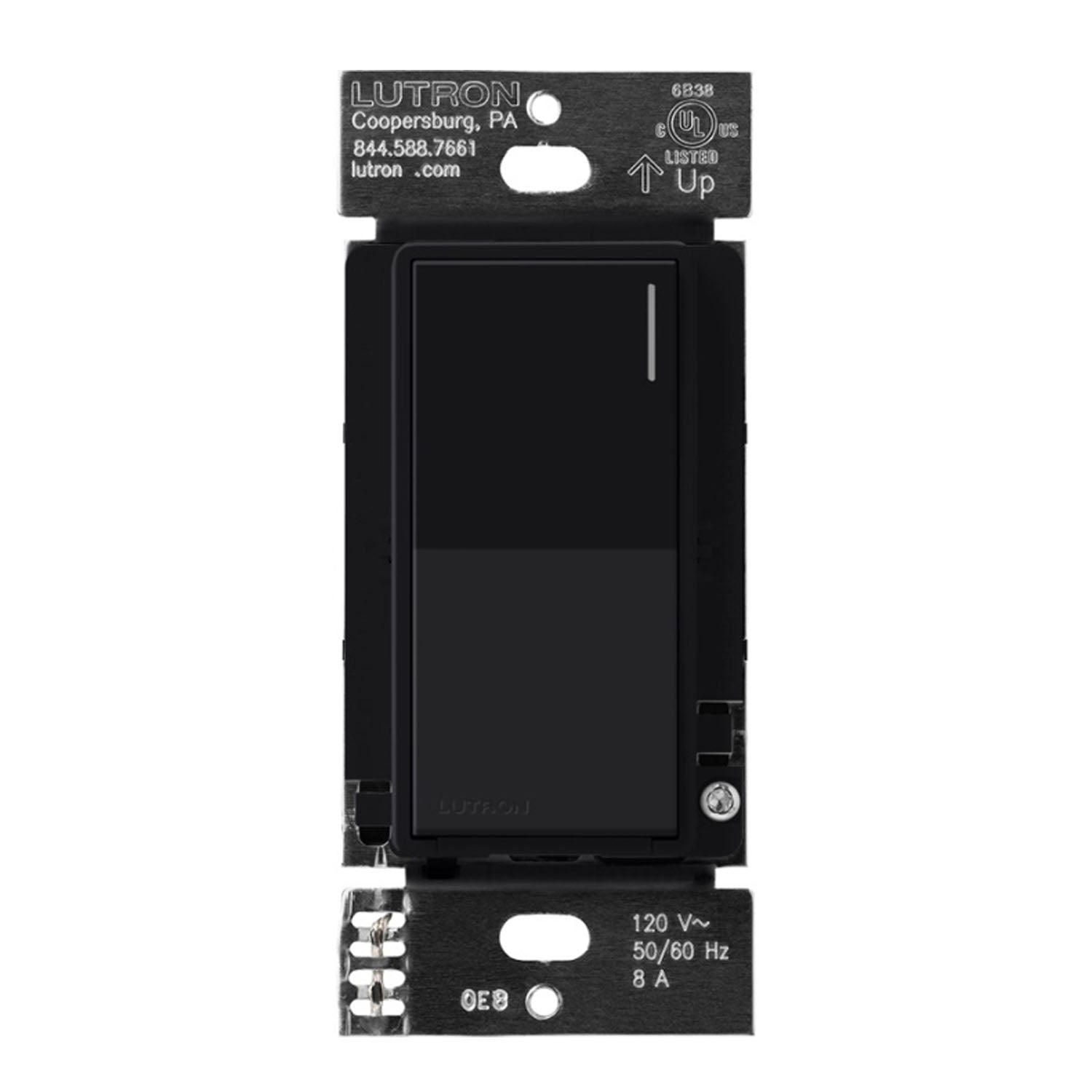 RadioRA 3 Sunnata Single Pole/Multi-Location Tap Smart Light Switch, Neutral Required, Black - Bees Lighting