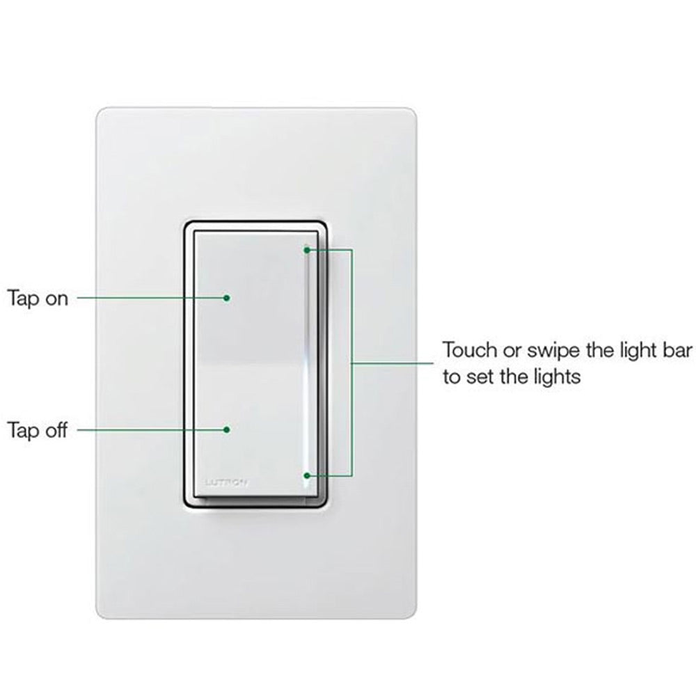 Lutron RadioRA 3 Sunnata Smart Companion Dimmer, Not for Standalone Use, Black - Bees Lighting