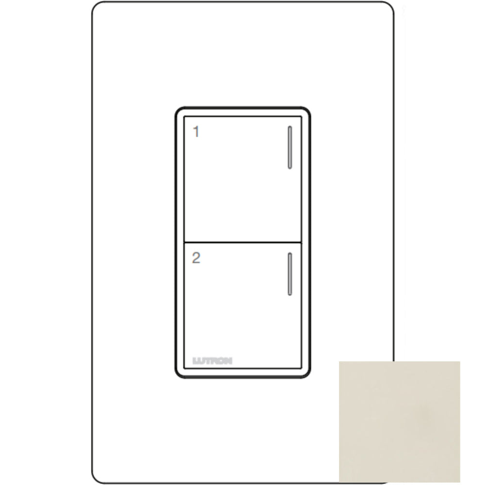 RadioRA 3 Sunnata Keypad, 2-Button, Light Almond - Bees Lighting