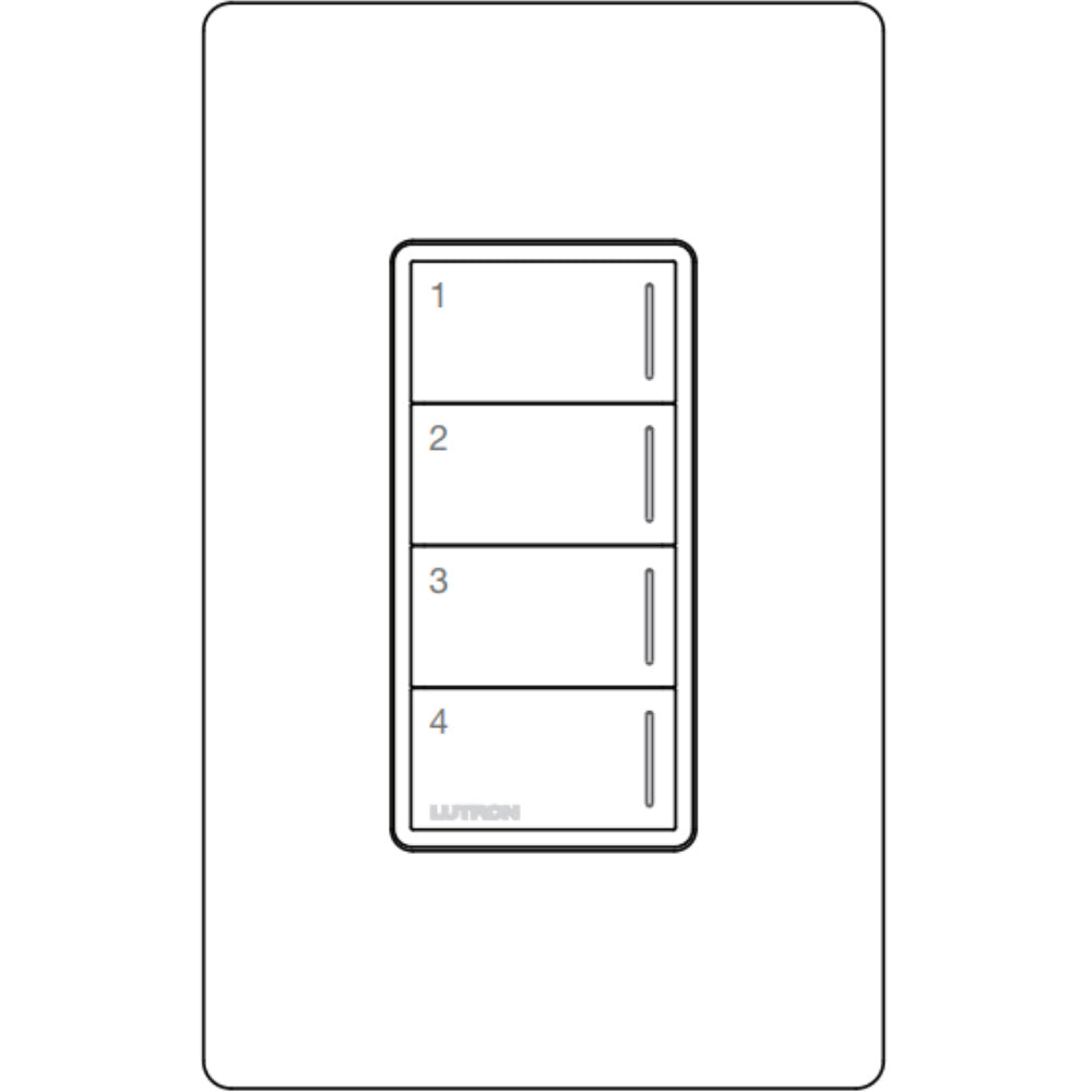 RadioRA 3 Sunnata Keypad, 4-Button, White - Bees Lighting