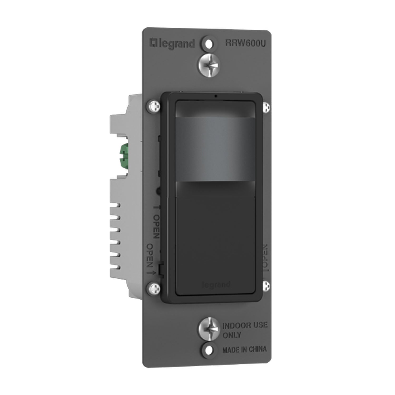 radiant PIR 180° Occupancy|Vaccancy motion Sensor Wall Switch, 600W, 120V, Black - Bees Lighting