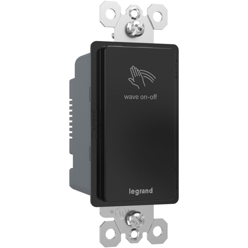radiant Single Pole or 3-Way Wave Light Switch, 20-Amp, Black - Bees Lighting