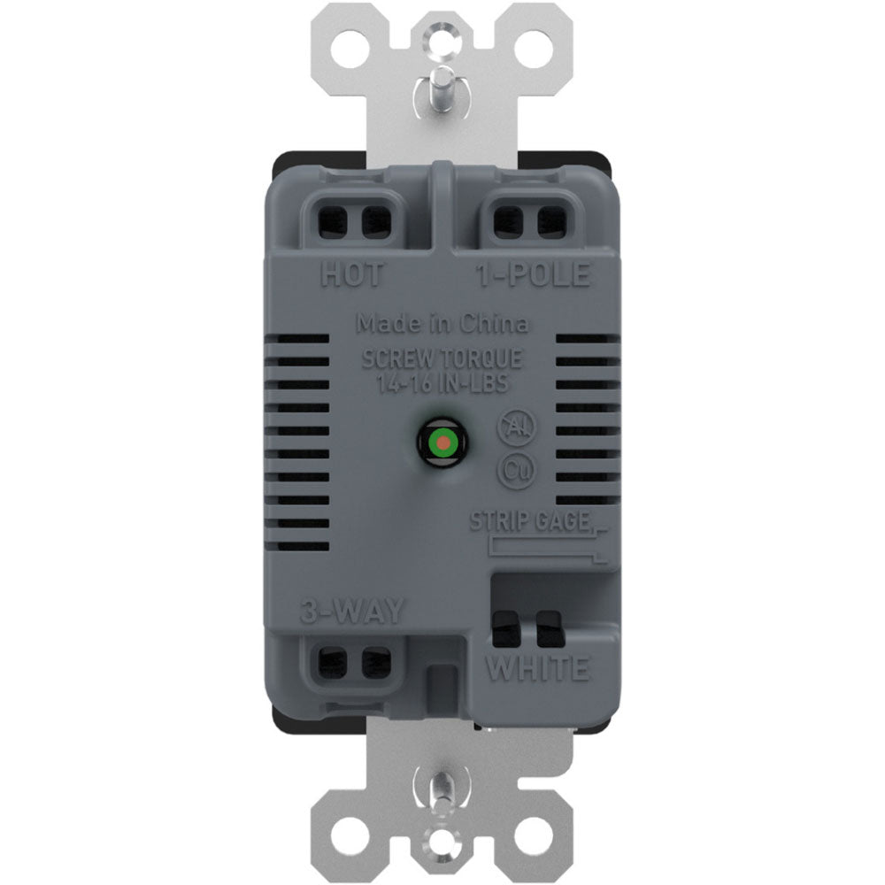 radiant Single Pole or 3-Way Wave Light Switch, 20-Amp, Black - Bees Lighting