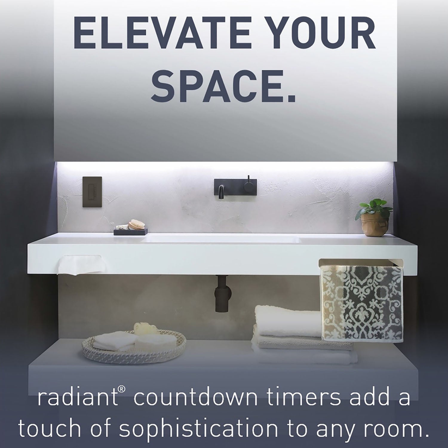 radiant 4-Button Countdown Digital Timer, 10-60 minutes, 600W, Dark Bronze - Bees Lighting