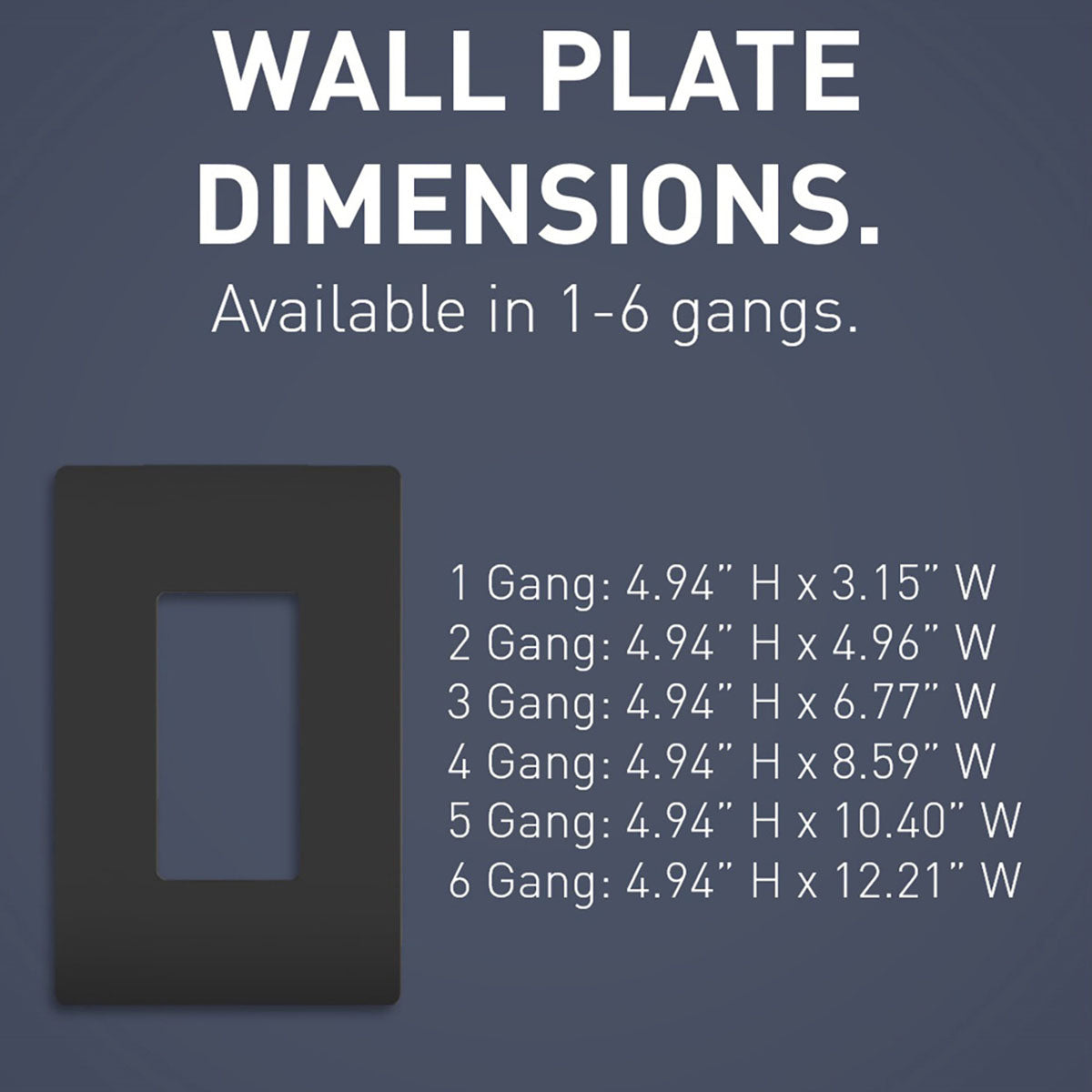 radiant 5-Gang Screwless Wall Plate, Black - Bees Lighting