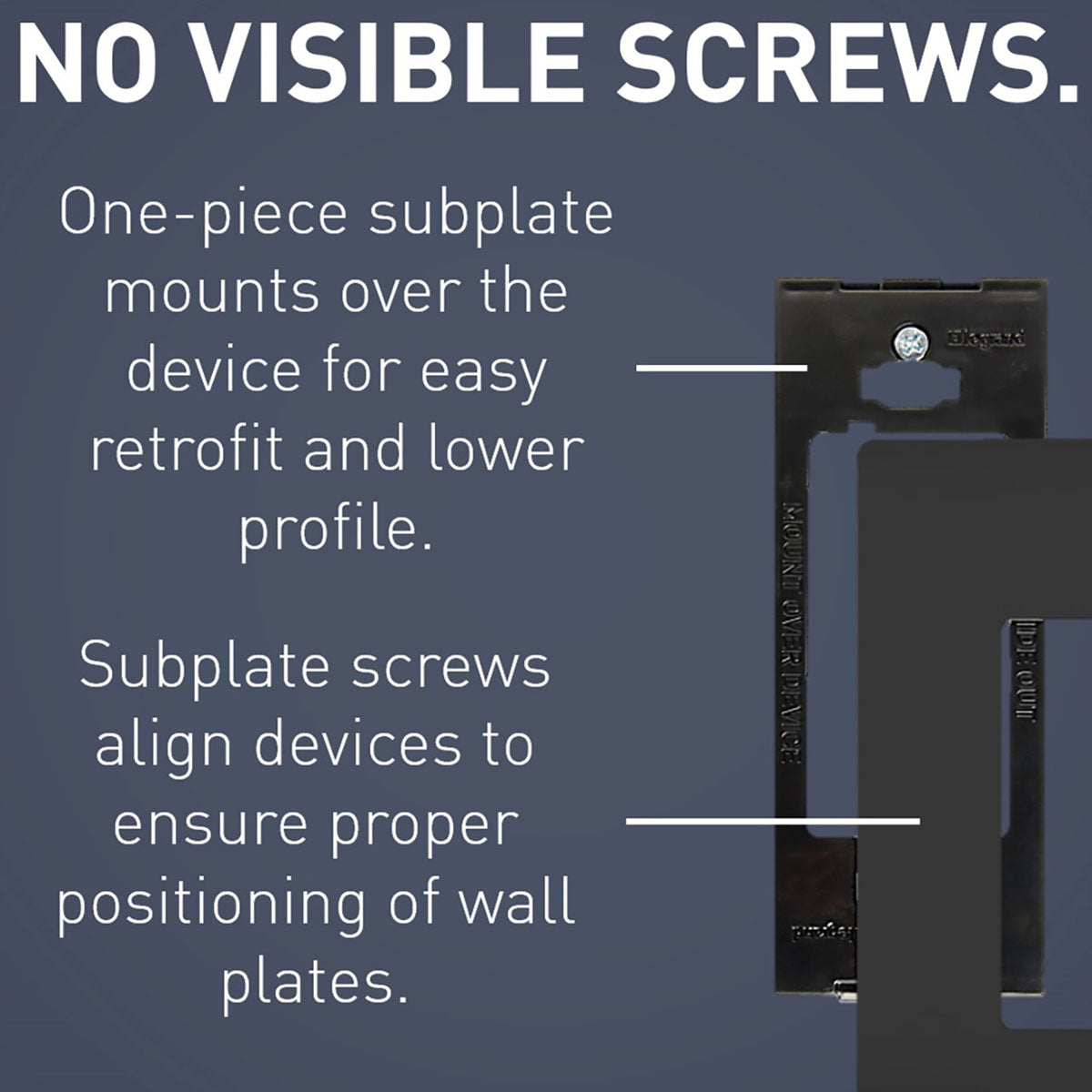 radiant 5-Gang Screwless Wall Plate, Black - Bees Lighting