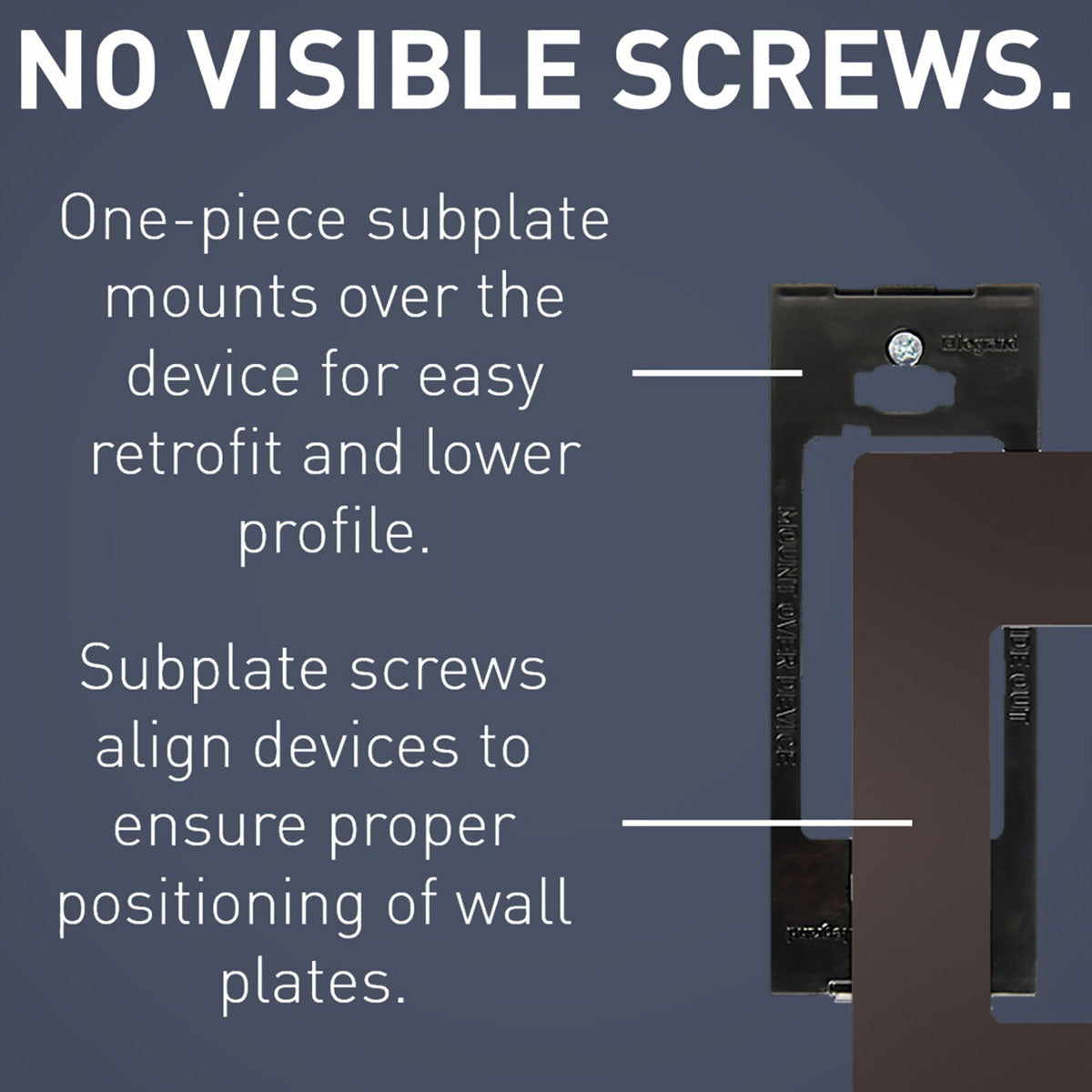 radiant 1-Gang Screwless Wall Plate, Dark Bronze - Bees Lighting