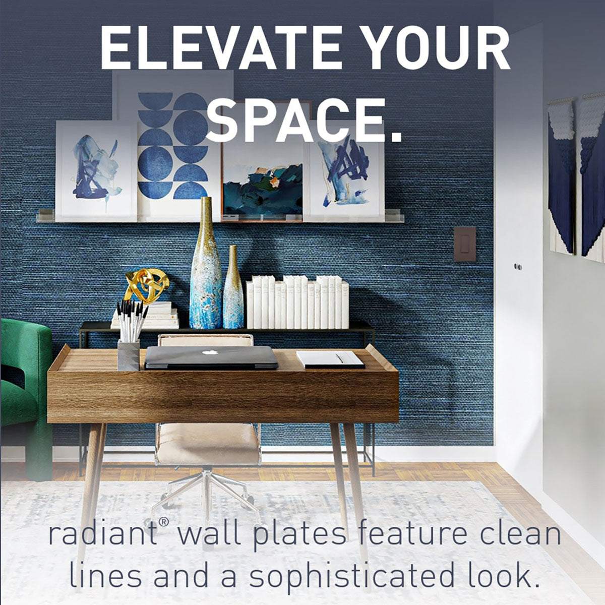 radiant 1-Gang Screwless Wall Plate, Dark Bronze - Bees Lighting